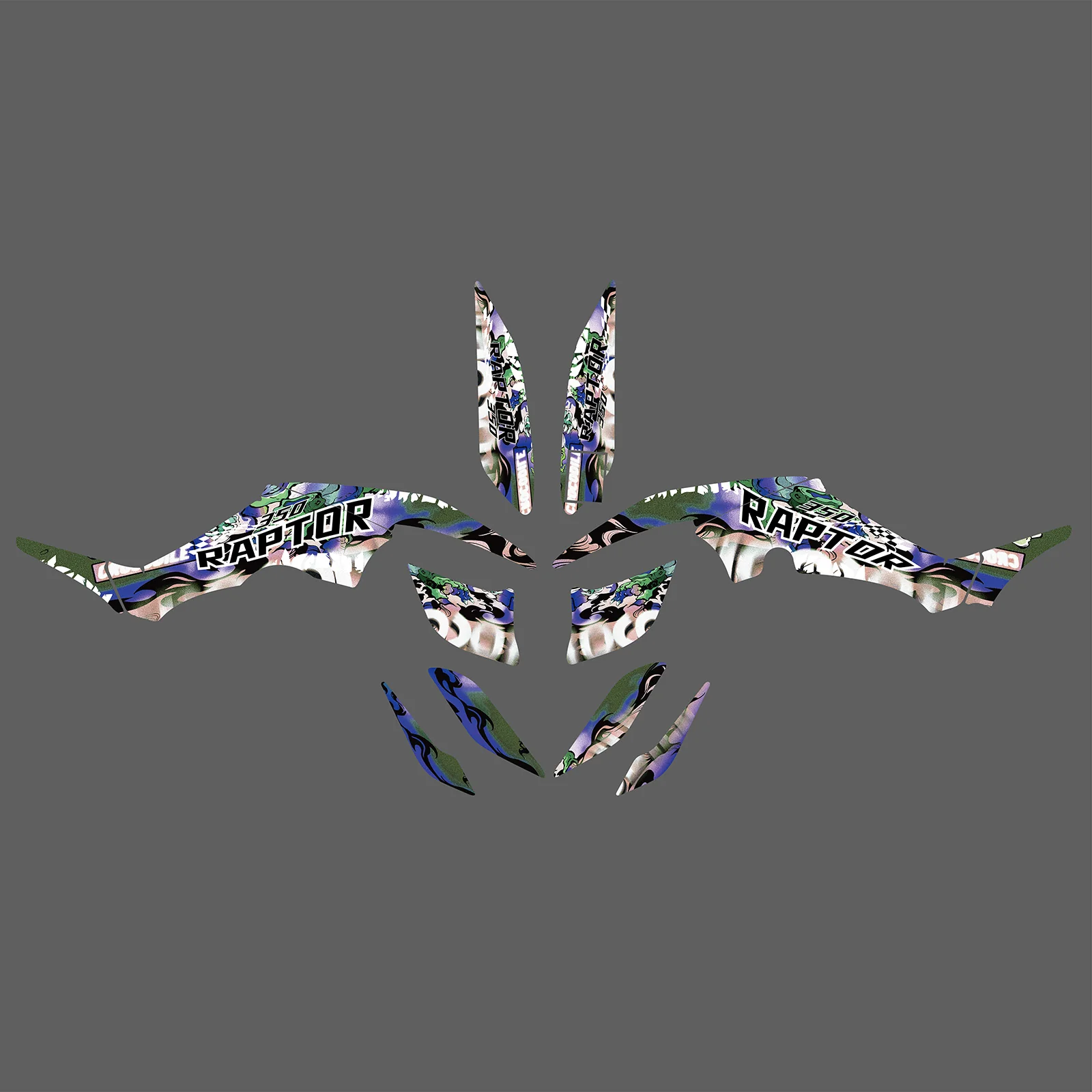 ATV Full Graphics Decals Stickers Kit For YAMAHA RAPTOR 350 2004-Present - Image 3