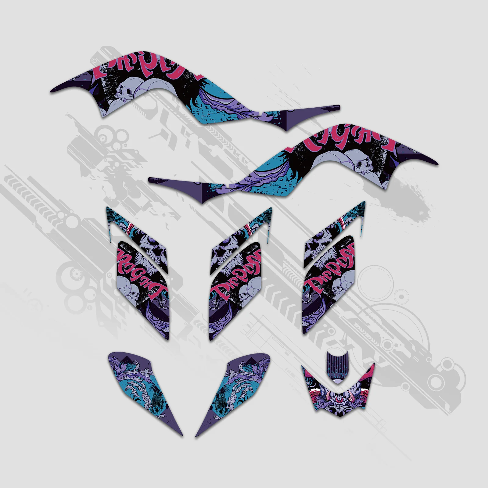 ATV Full Graphics Decals Stickers Kit For Yamaha RAPTOR 700 2006-2012 - Image 2