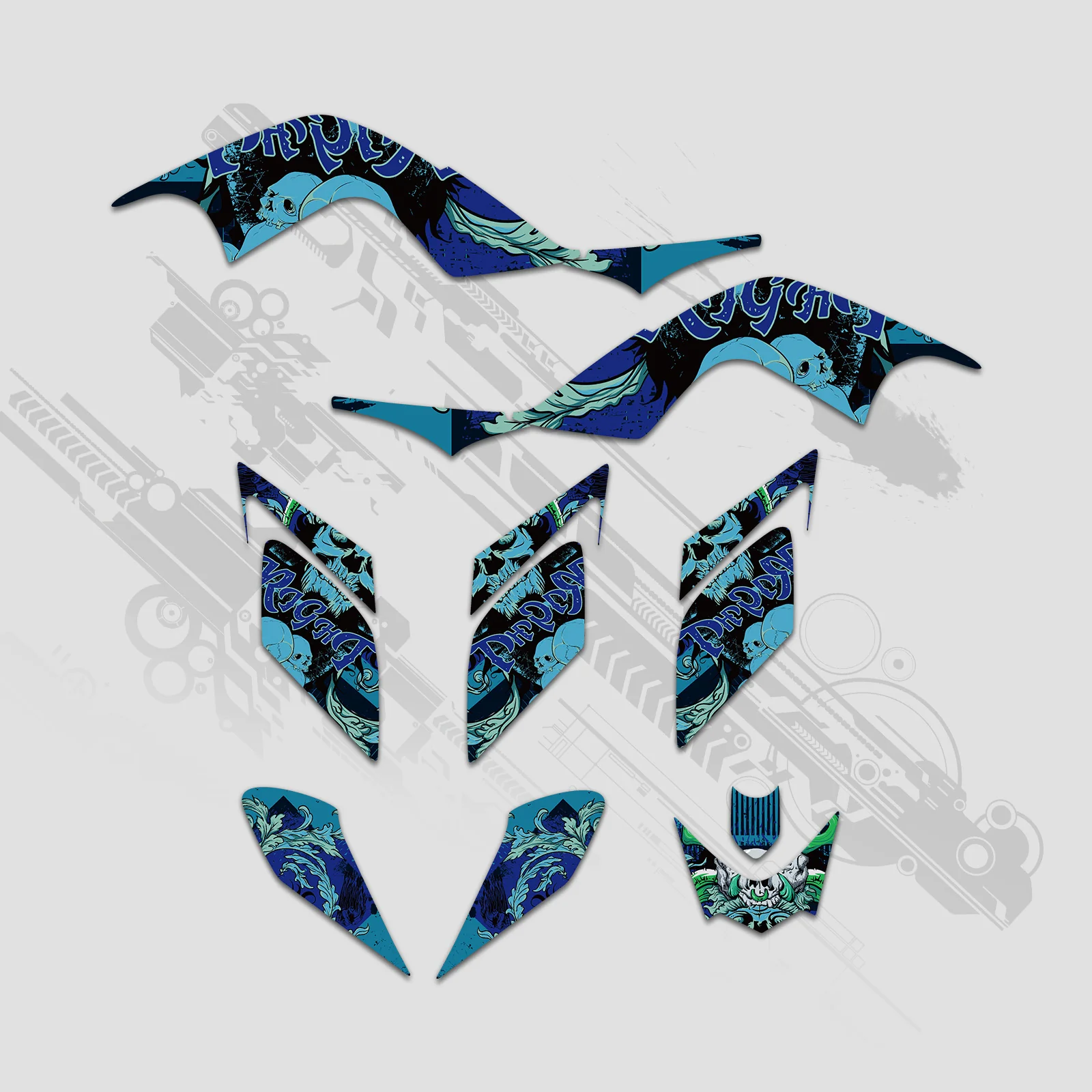 ATV Full Graphics Decals Stickers Kit For Yamaha RAPTOR 700 2006-2012 - Image 3