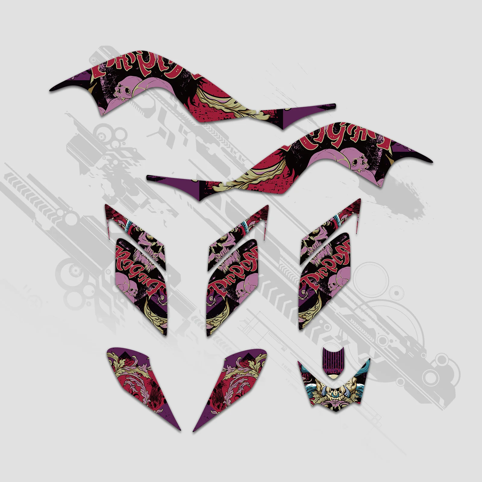 ATV Full Graphics Decals Stickers Kit For Yamaha RAPTOR 700 2006-2012 - Image 2