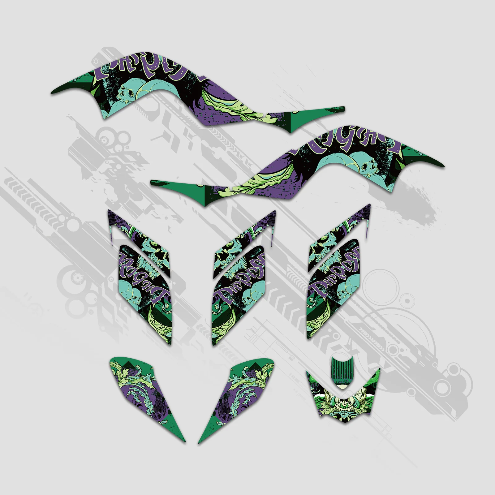 ATV Full Graphics Decals Stickers Kit For Yamaha RAPTOR 700 2006-2012 - Image 3