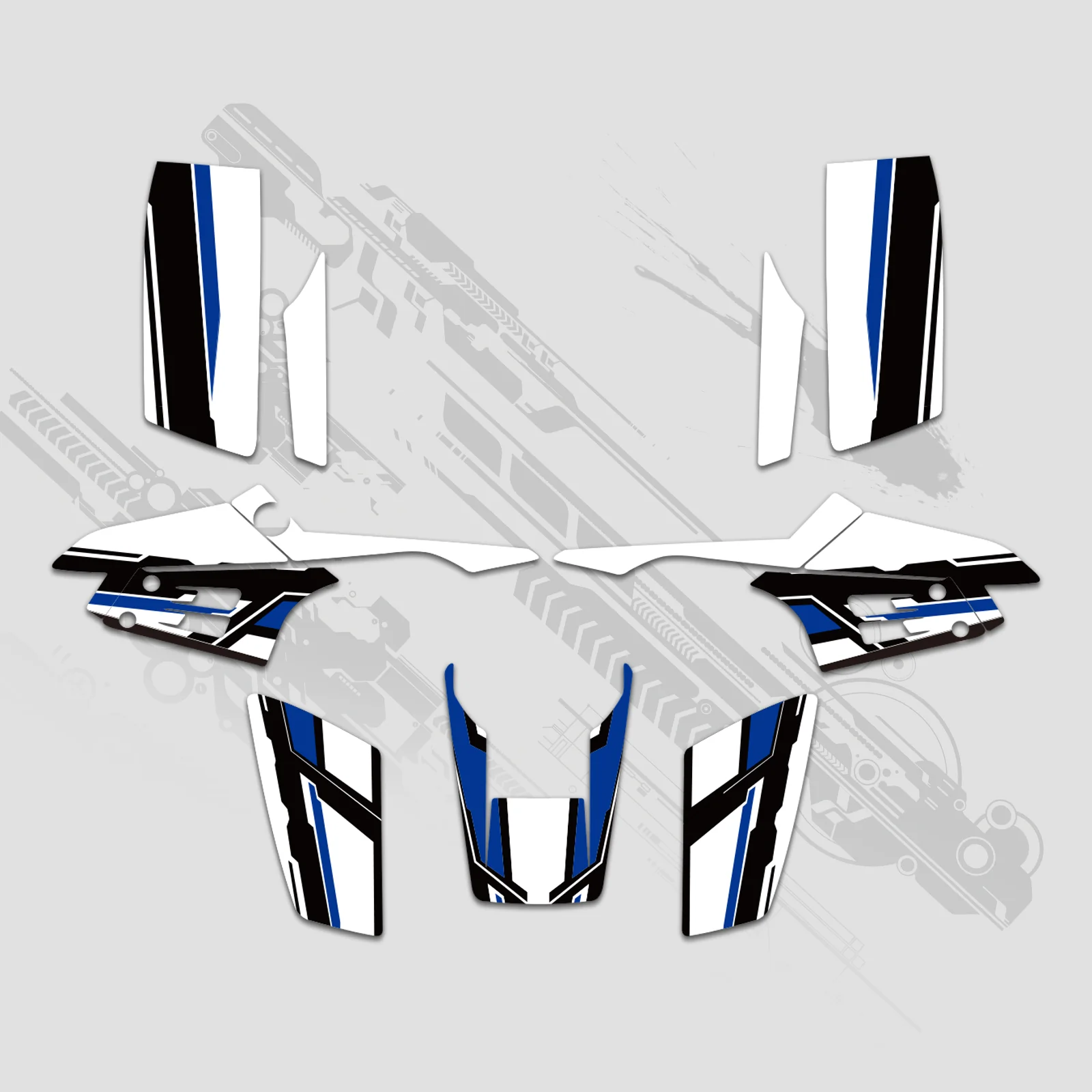 ATV Full Graphics Decals Stickers Kit For Yamaha Warrior 350 1987-2004 - Image 2