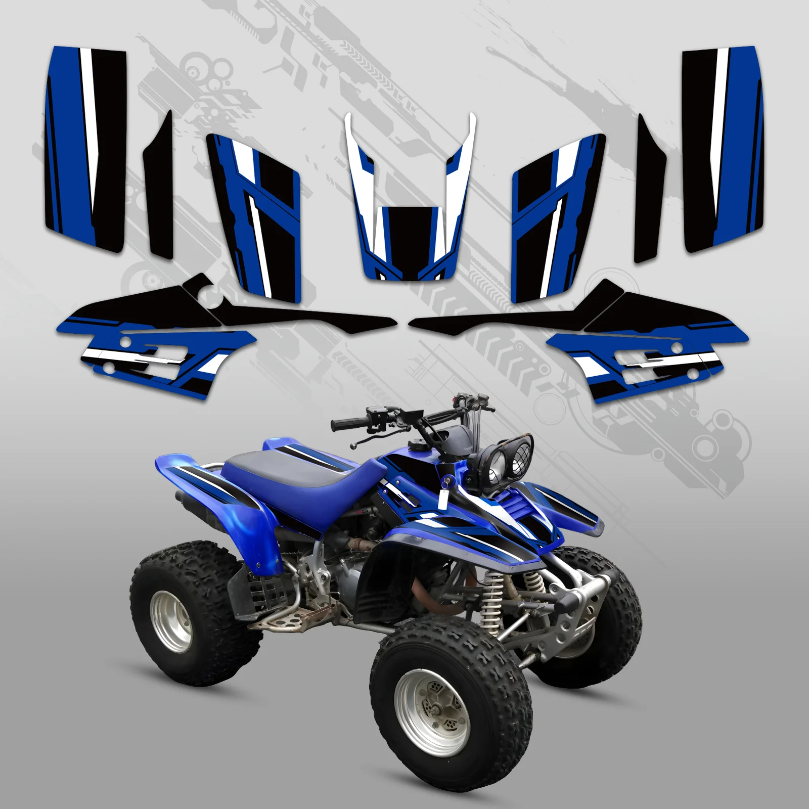 ATV Full Graphics Decals Stickers Kit For Yamaha Warrior 350 1987-2004 - Image 3