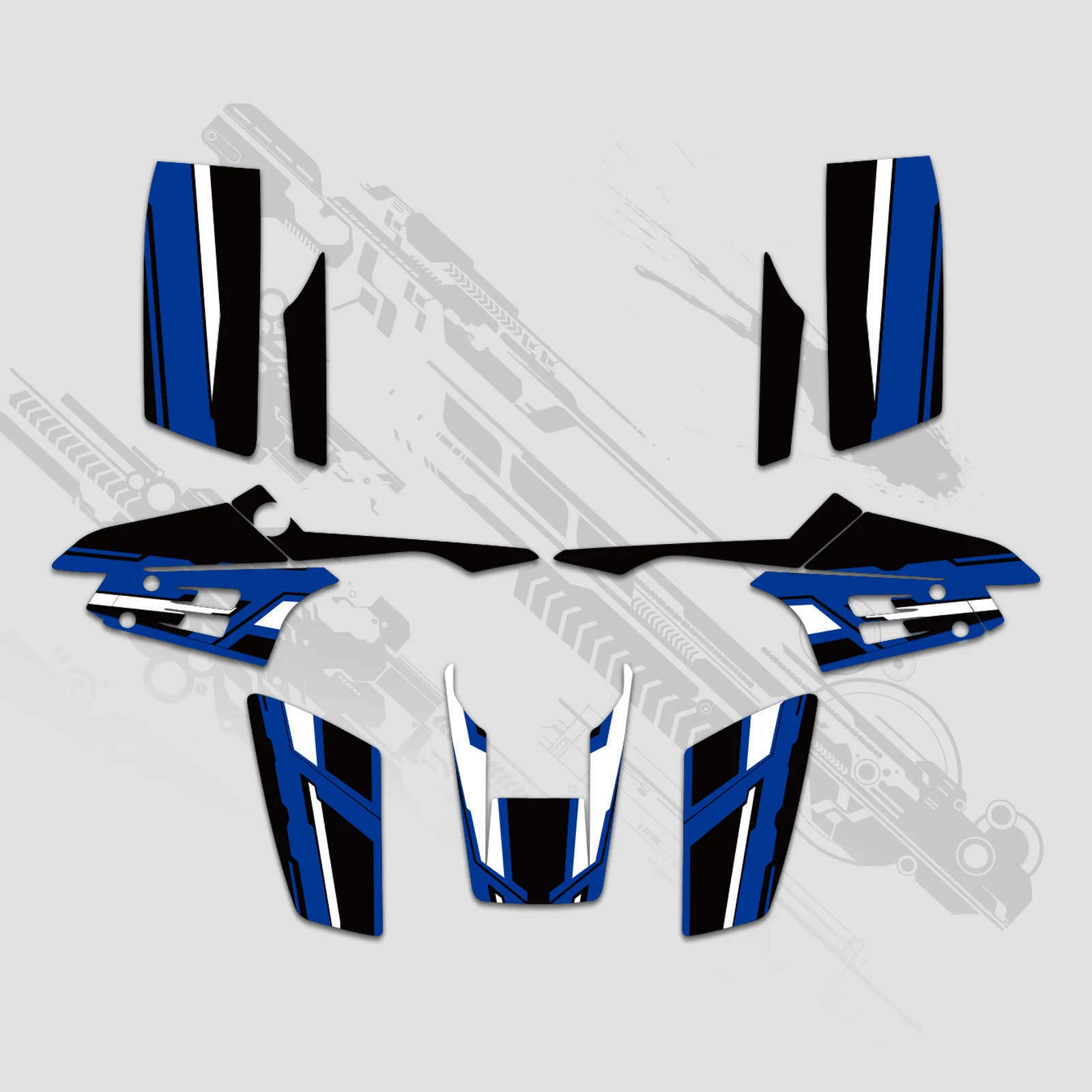 ATV Full Graphics Decals Stickers Kit For Yamaha Warrior 350 1987-2004 - Image 4