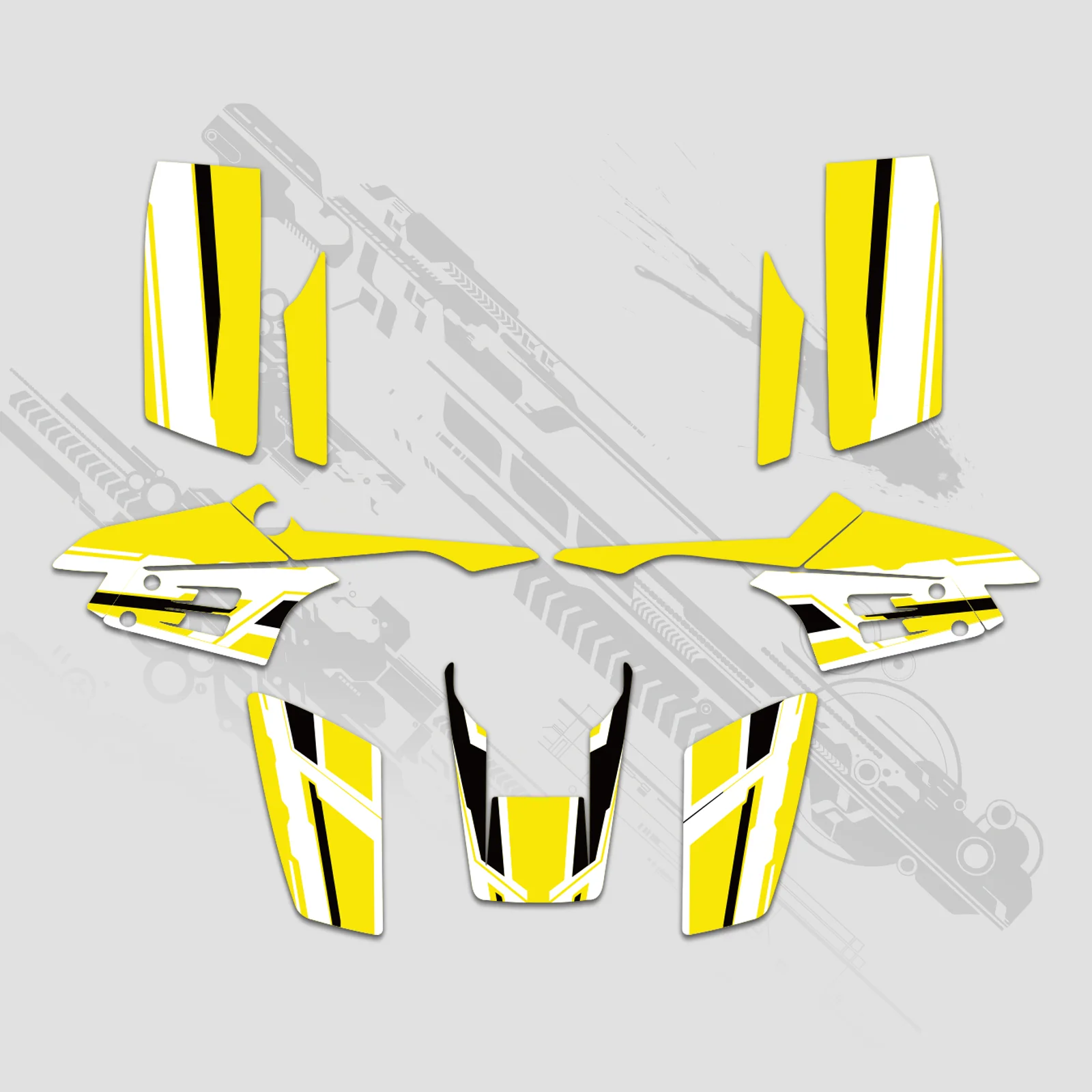 ATV Full Graphics Decals Stickers Kit For Yamaha Warrior 350 1987-2004 - Image 2