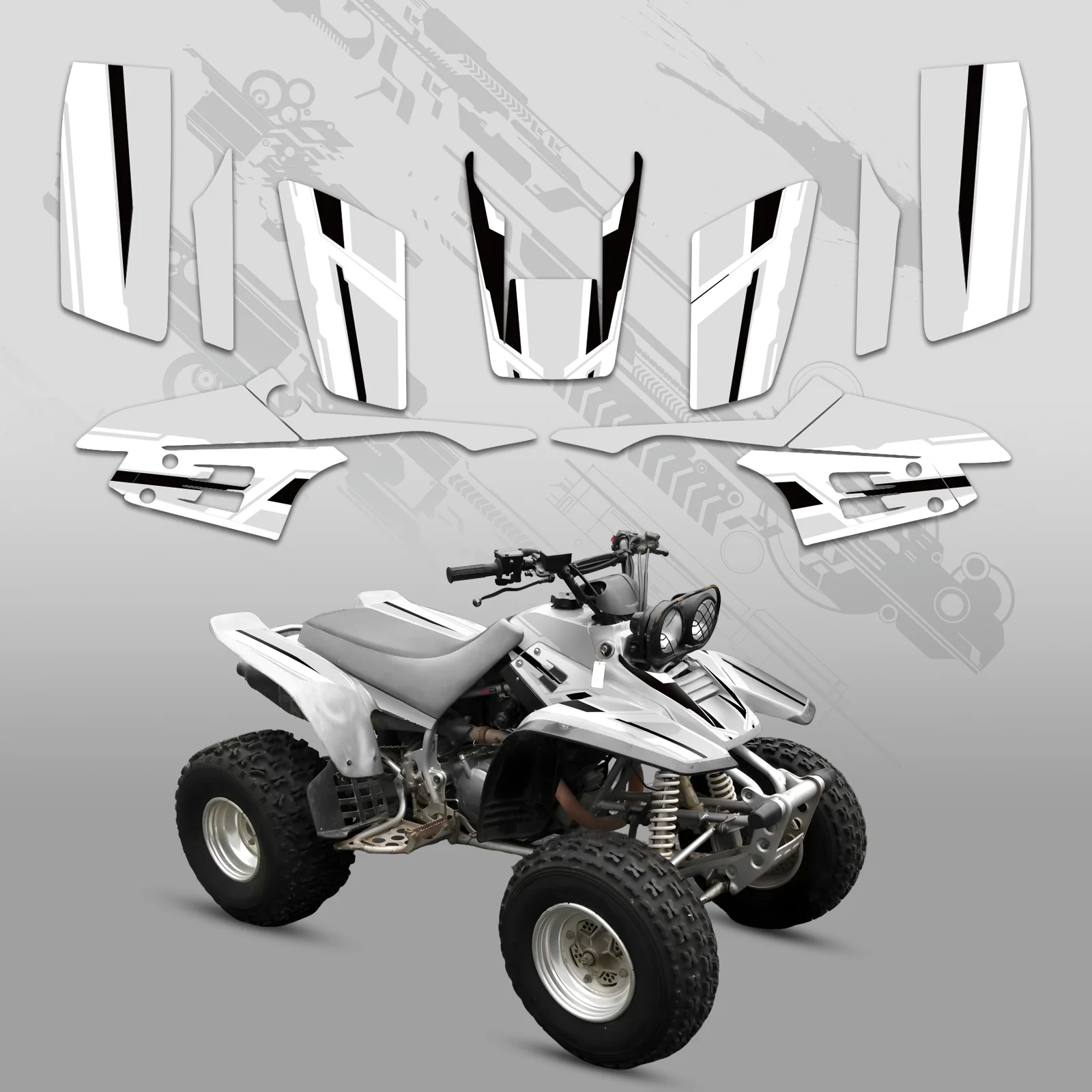 ATV Full Graphics Decals Stickers Kit For Yamaha Warrior 350 1987-2004 - Image 5