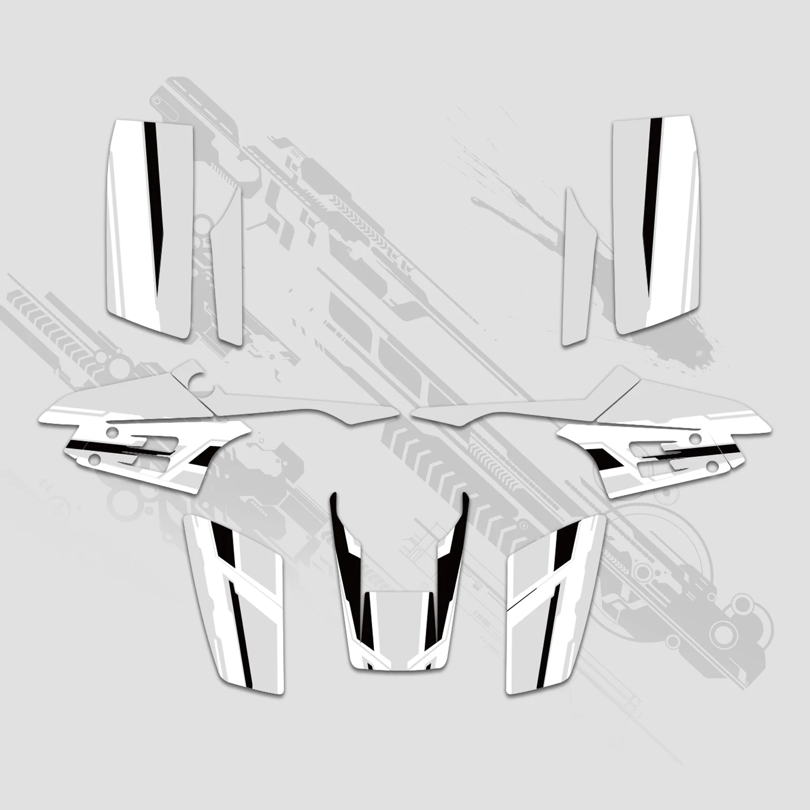 ATV Full Graphics Decals Stickers Kit For Yamaha Warrior 350 1987-2004 - Image 6