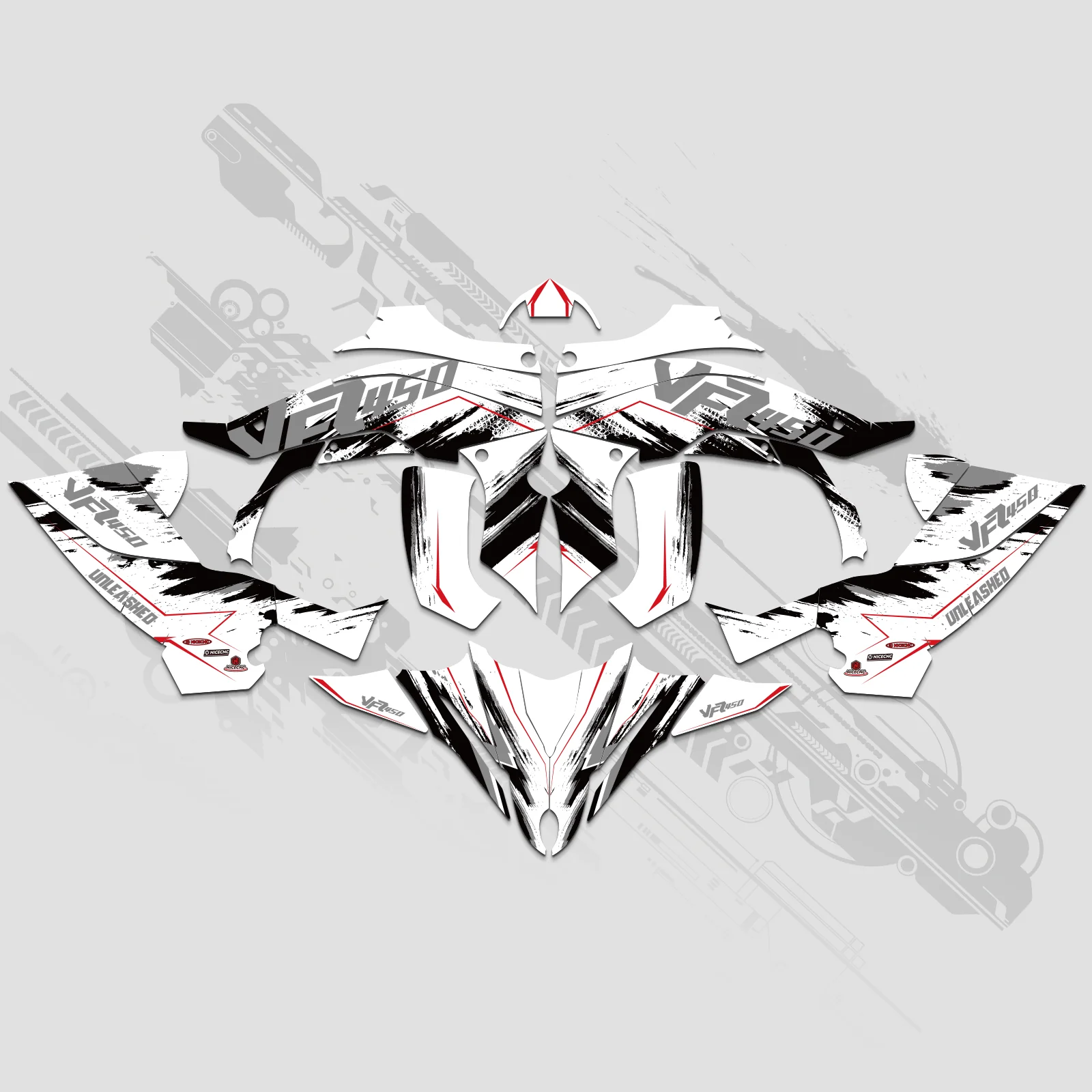 ATV Full Graphics Decals Stickers Kit For YAMAHA YFZ450R 2014-2022 - Image 6