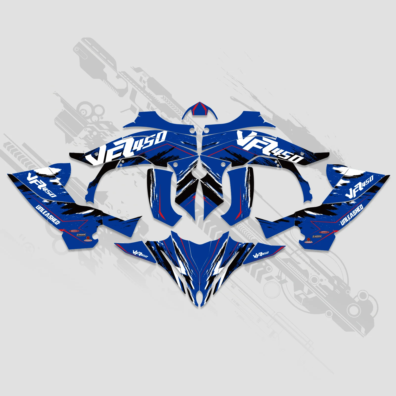 ATV Full Graphics Decals Stickers Kit For YAMAHA YFZ450R 2014-2022 - Image 4