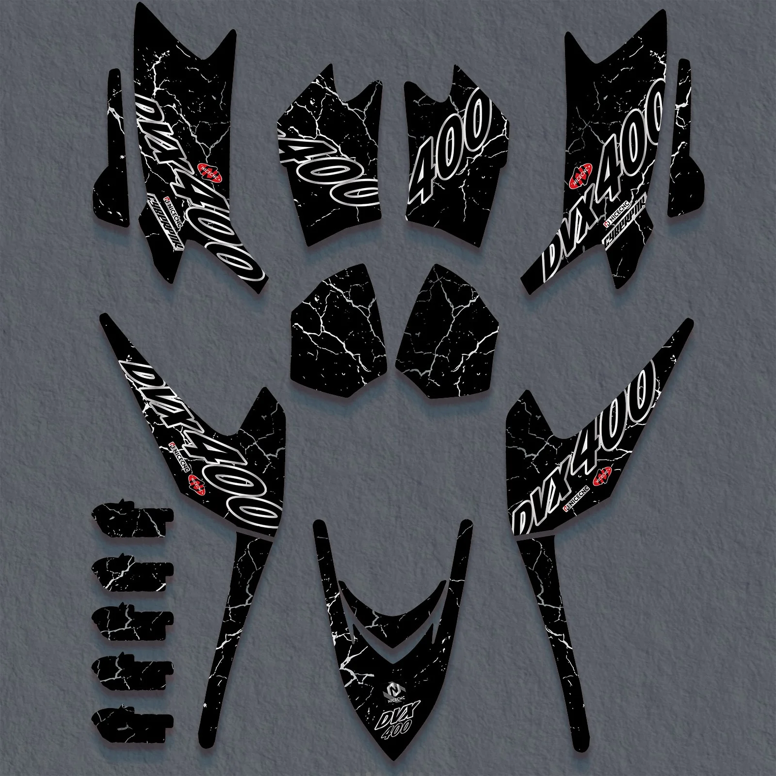 ATV Full Graphics Decals Stickers Set For Arctic Cat DVX400 2004-2008 - Image 4
