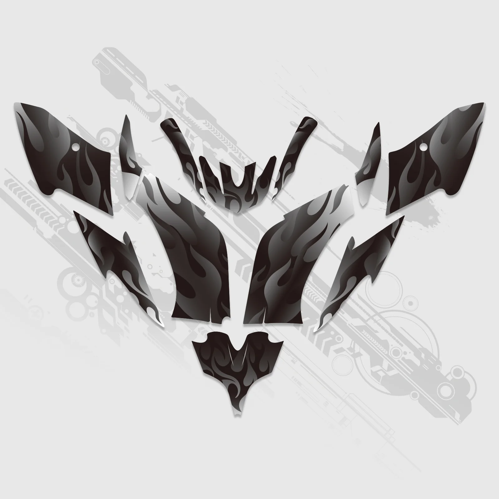 ATV Full Graphics Decals Stickers Set For YAMAHA Raptor 250 2008-Present - Image 4