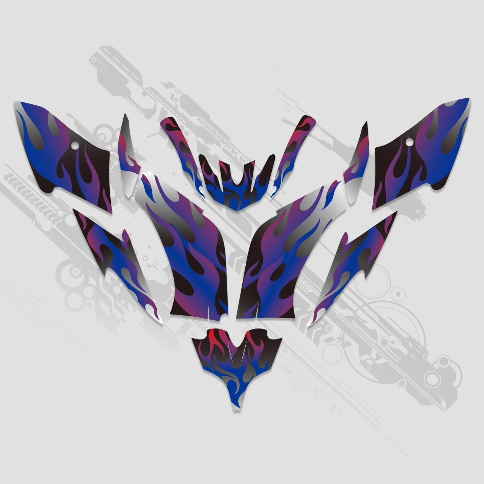 ATV Full Graphics Decals Stickers Set For YAMAHA Raptor 250 2008-Present - Image 5
