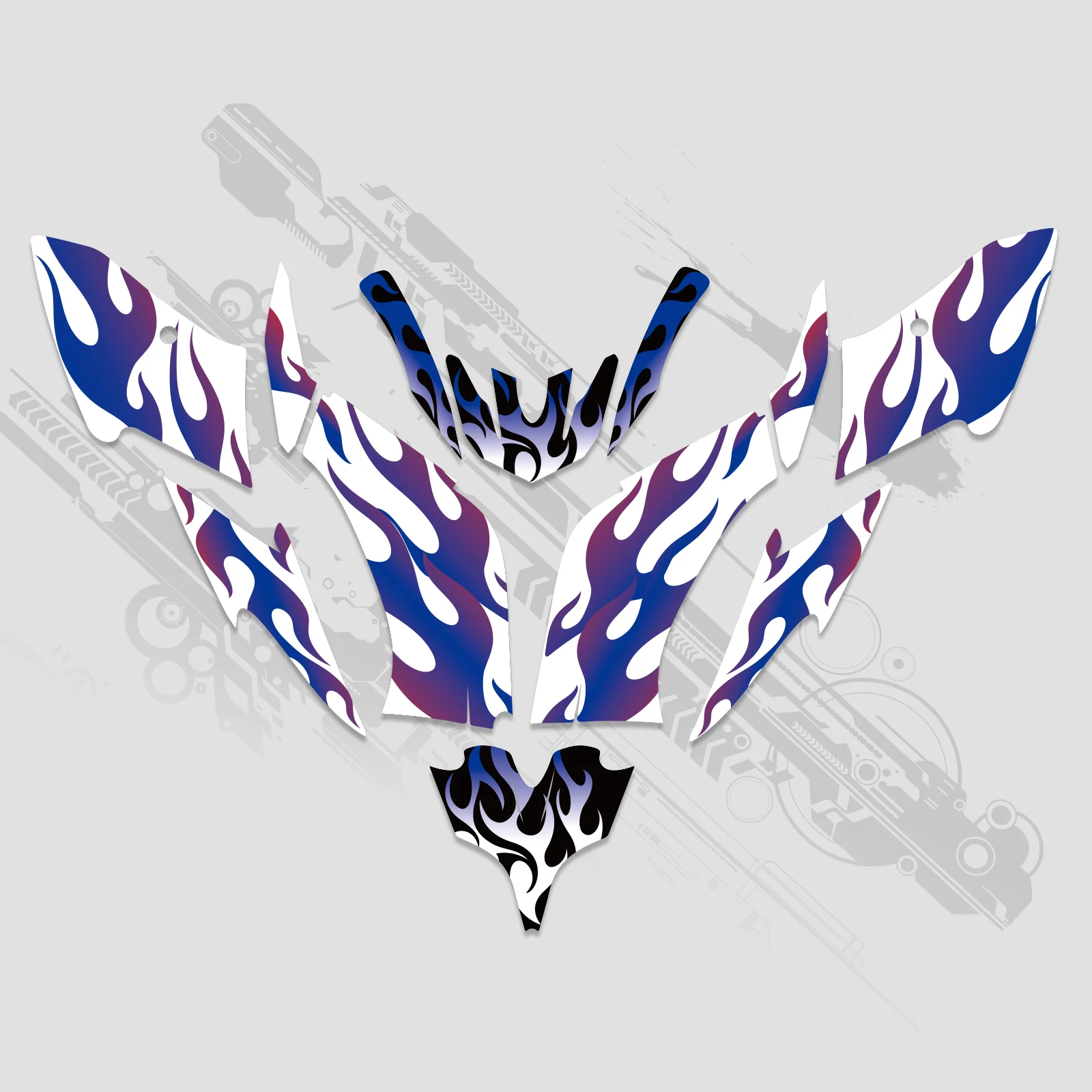 ATV Full Graphics Decals Stickers Set For YAMAHA Raptor 250 2008-Present - Image 6