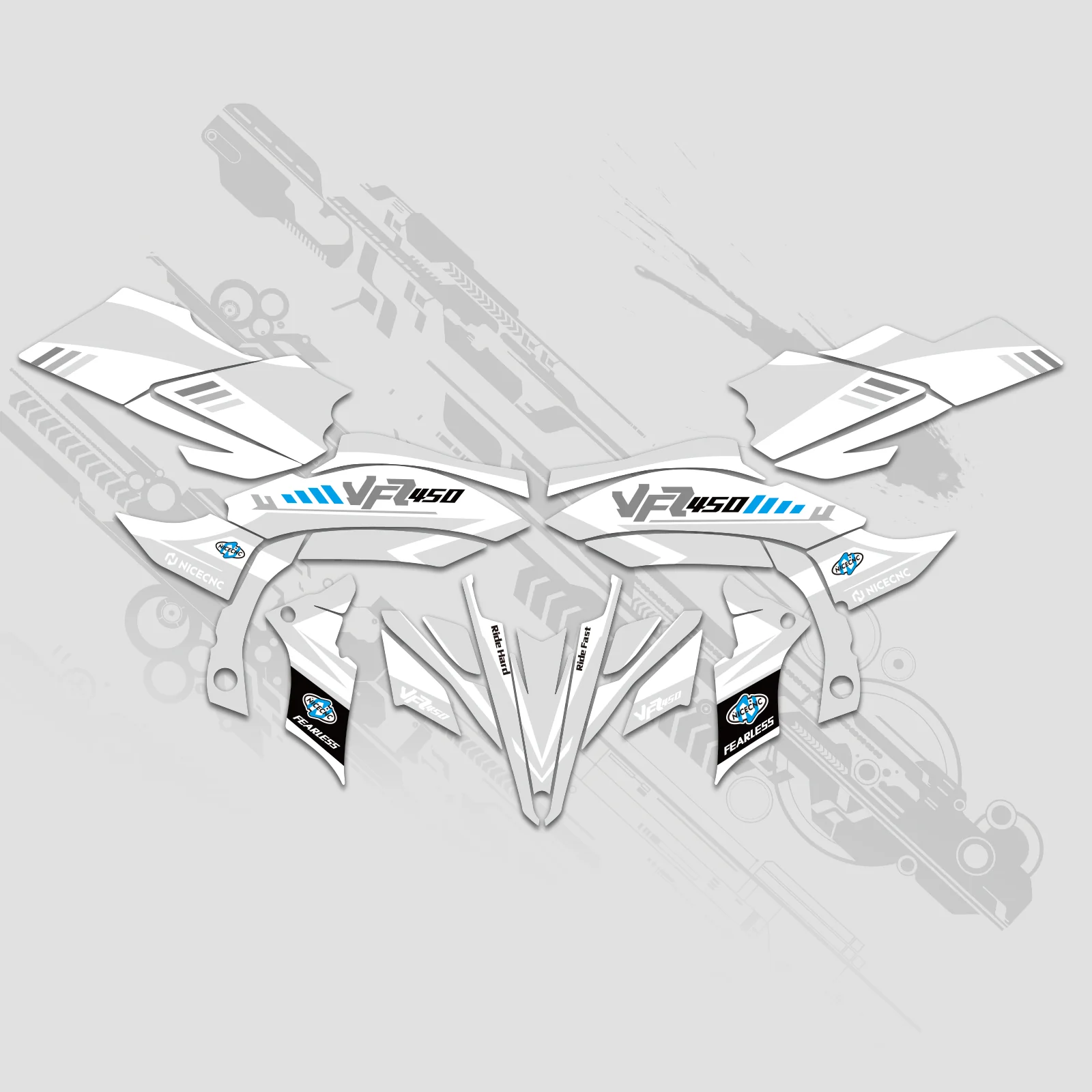 ATV Full Graphics Decals Stickers Set For YAMAHA YFZ450R YFZ450X 2009-2013 - Image 7