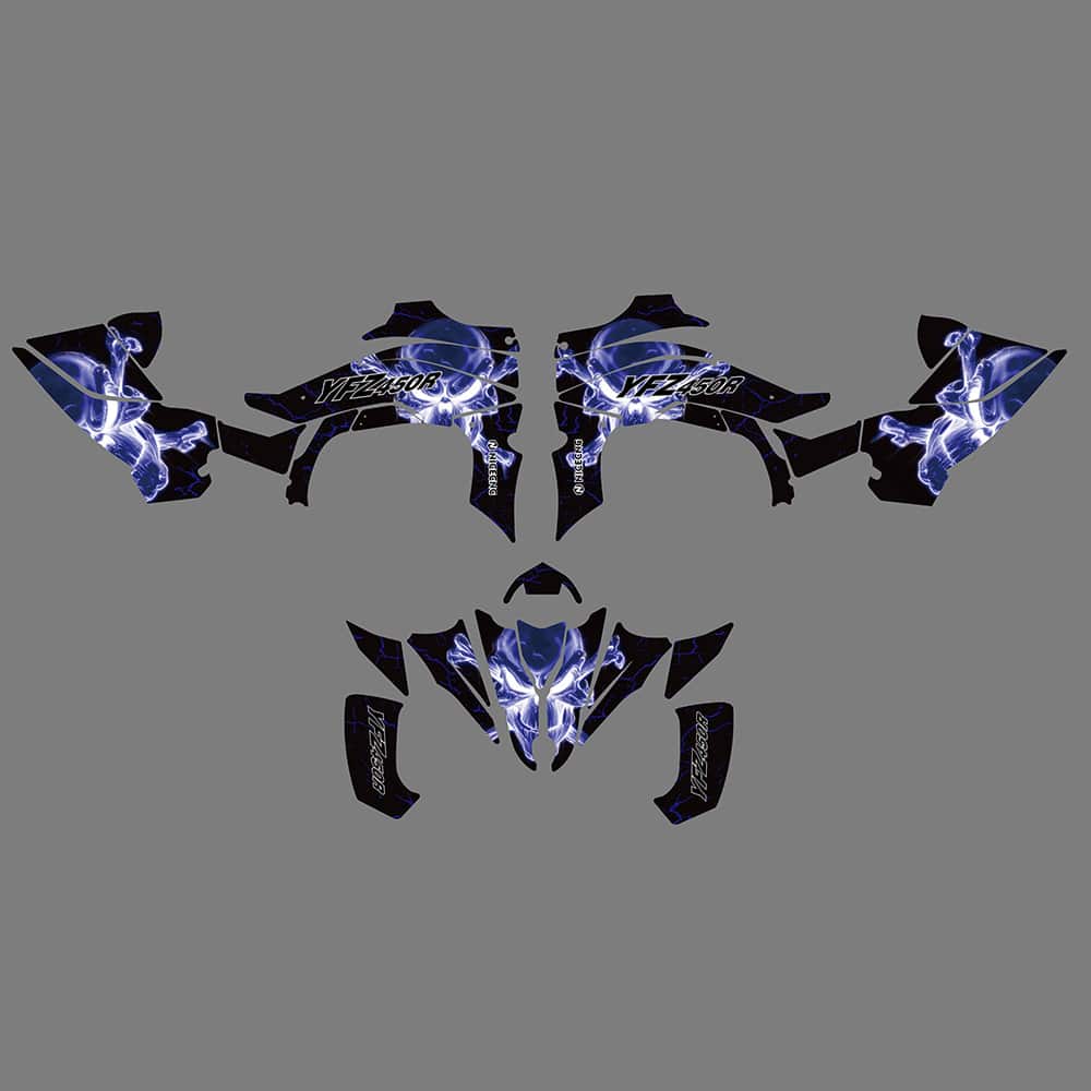 ATV Full Graphics Background Decals Sticker For Yamaha YFZ450R 2014-2022 - Image 4