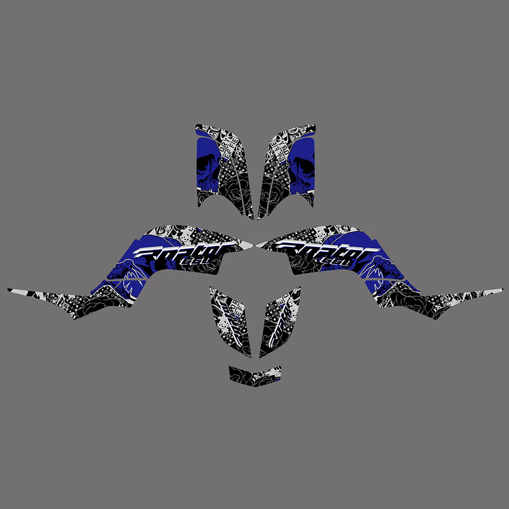 ATV Graphics Decals Stickers Kit For Yamaha Raptor 660R YFM660R 2001-2005 - Image 3