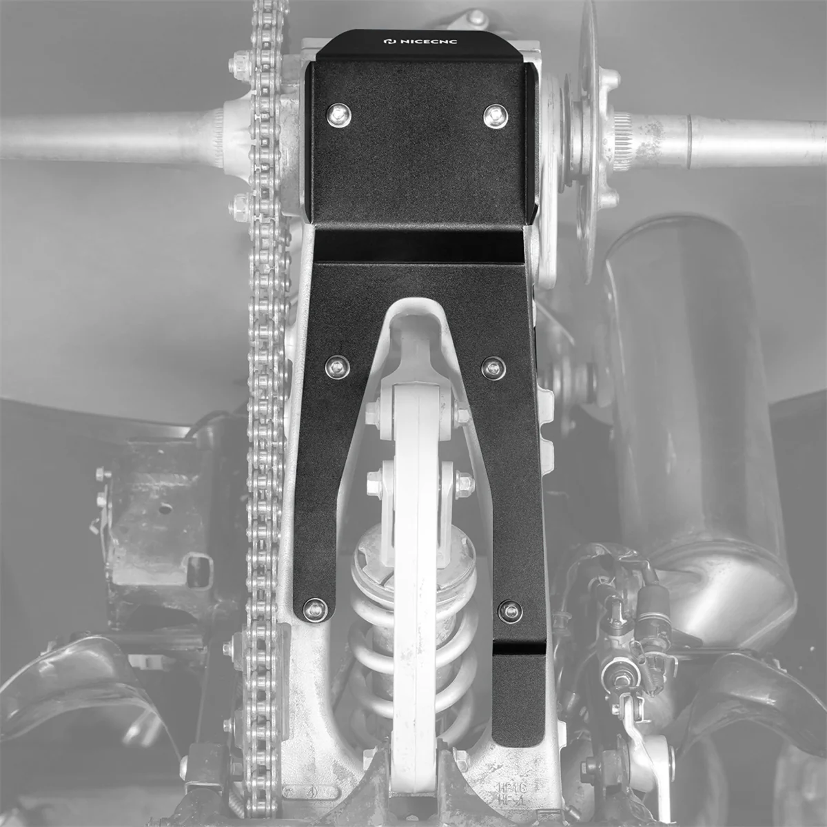 ATV Rear Swingarm Skid Plate Guard #50355-HP1-600 For Honda TRX450 R / ER 2006-2014 - Image 2