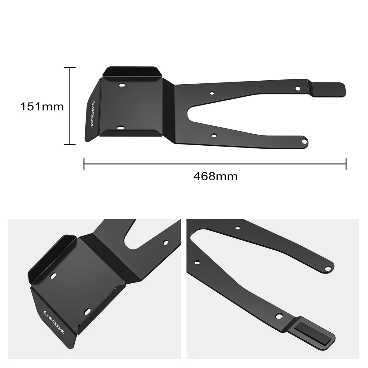 ATV Rear Swingarm Skid Plate Guard #50355-HP1-600 For Honda TRX450 R / ER 2006-2014 - Image 3