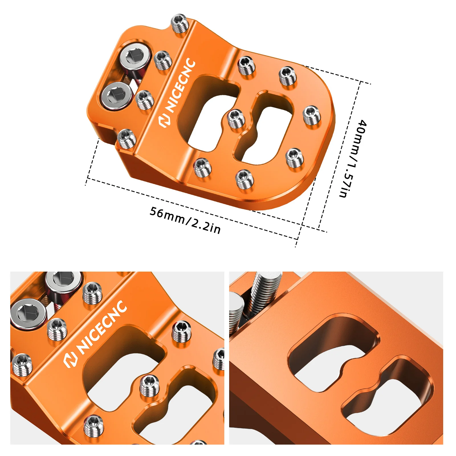 Dual Control Stepped Rear Brake Pedal Pad For Husqvarna TC FC TE FE 701 Enduro SM - Image 21