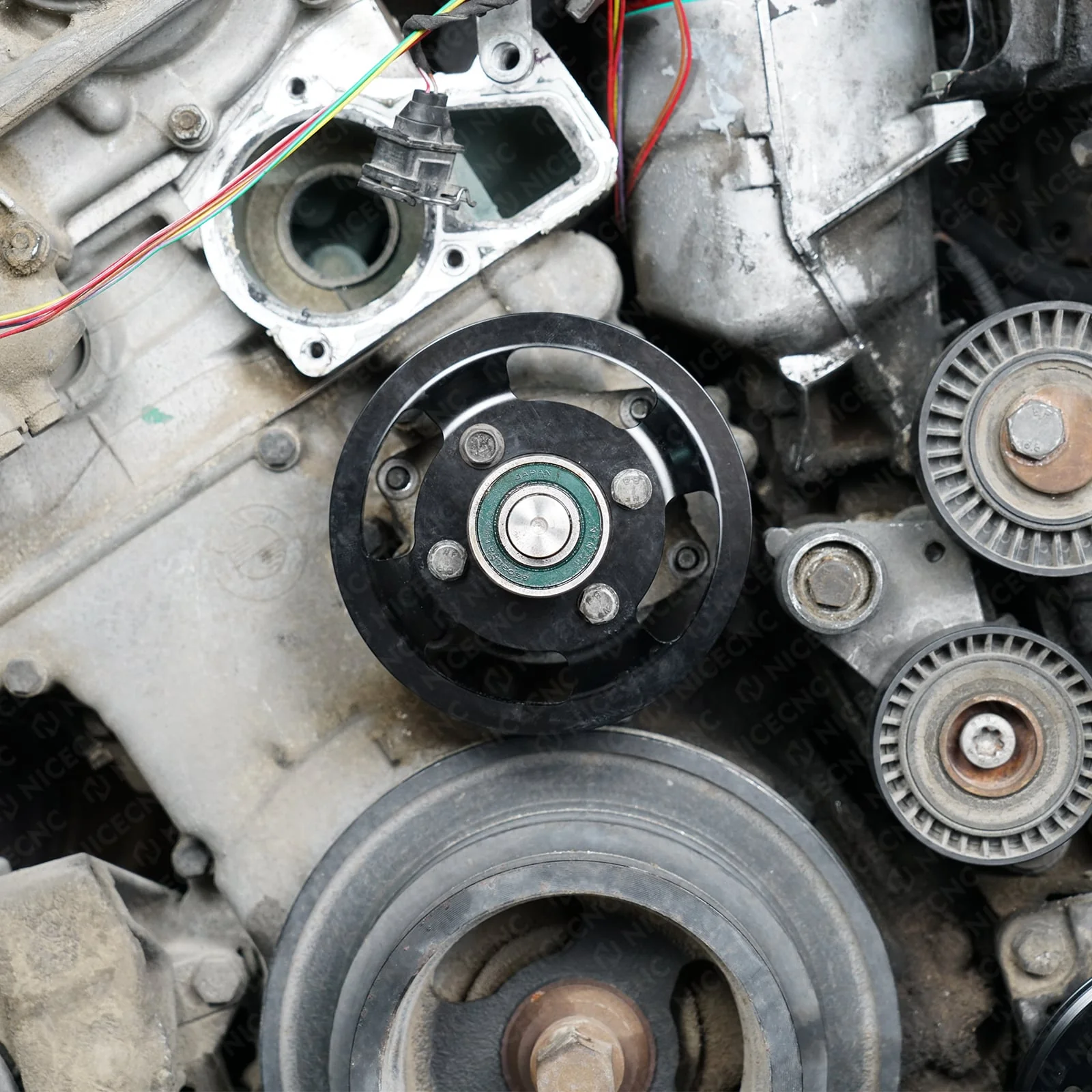 Billet Aluminum Water Pump Pulley For BMW E46 E39 E60 E61 E38 E65 E66 E83 E53 E85 Z3 - Image 2