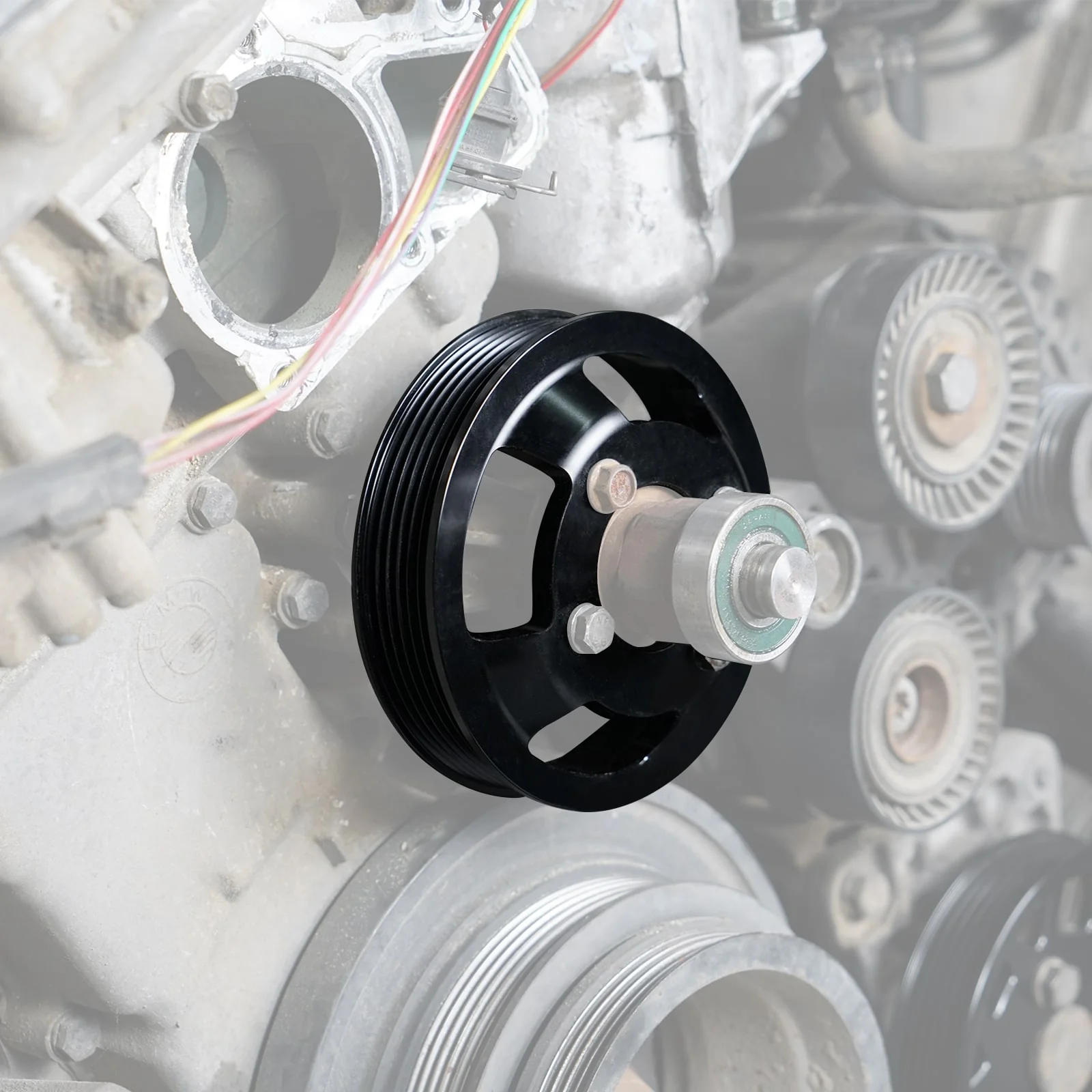 Billet Aluminum Water Pump Pulley For BMW E46 E39 E60 E61 E38 E65 E66 E83 E53 E85 Z3 - Image 4