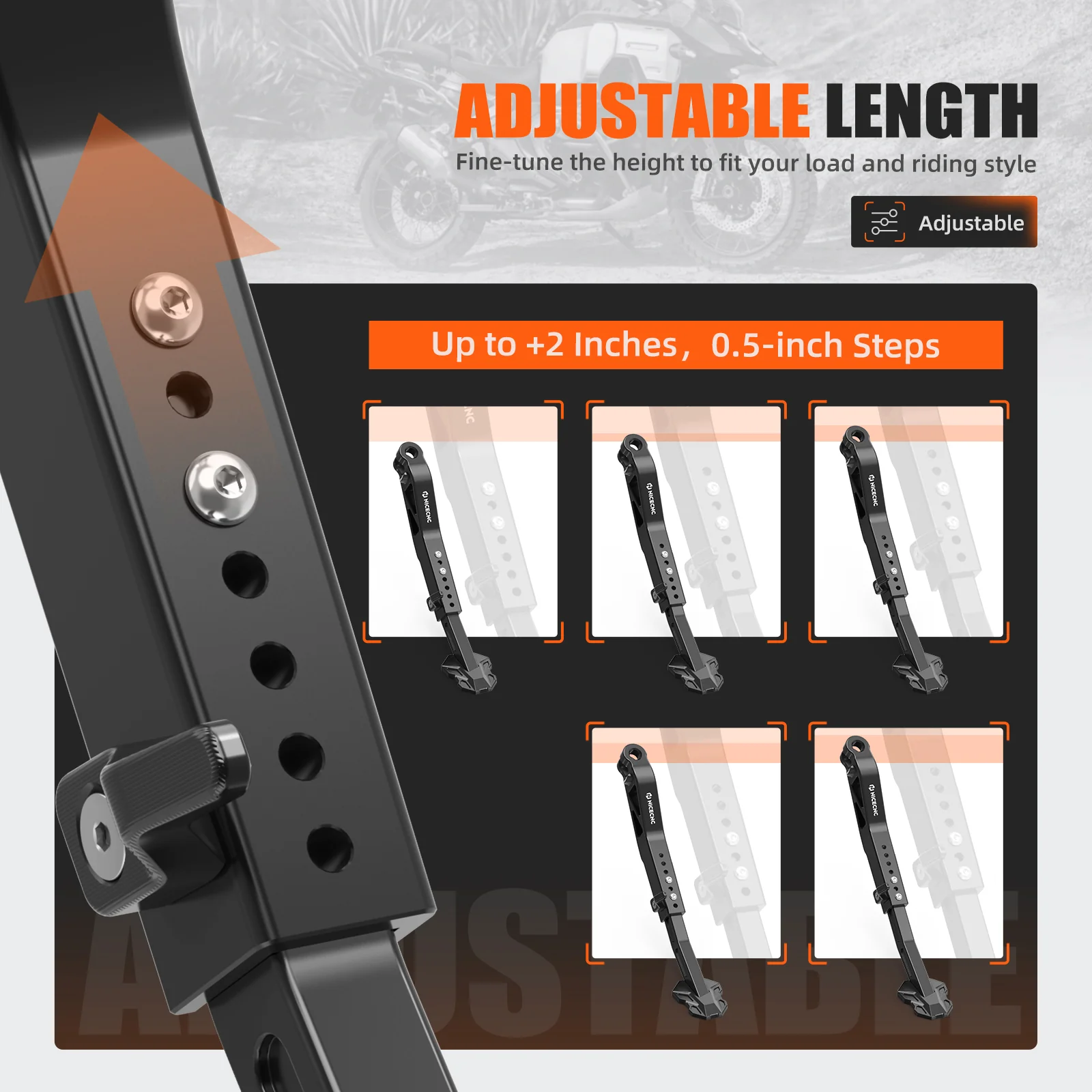 Adjustable Side Stand Kickstand For BMW R 1300 GS  / Adventure 2024–2025 - Image 2