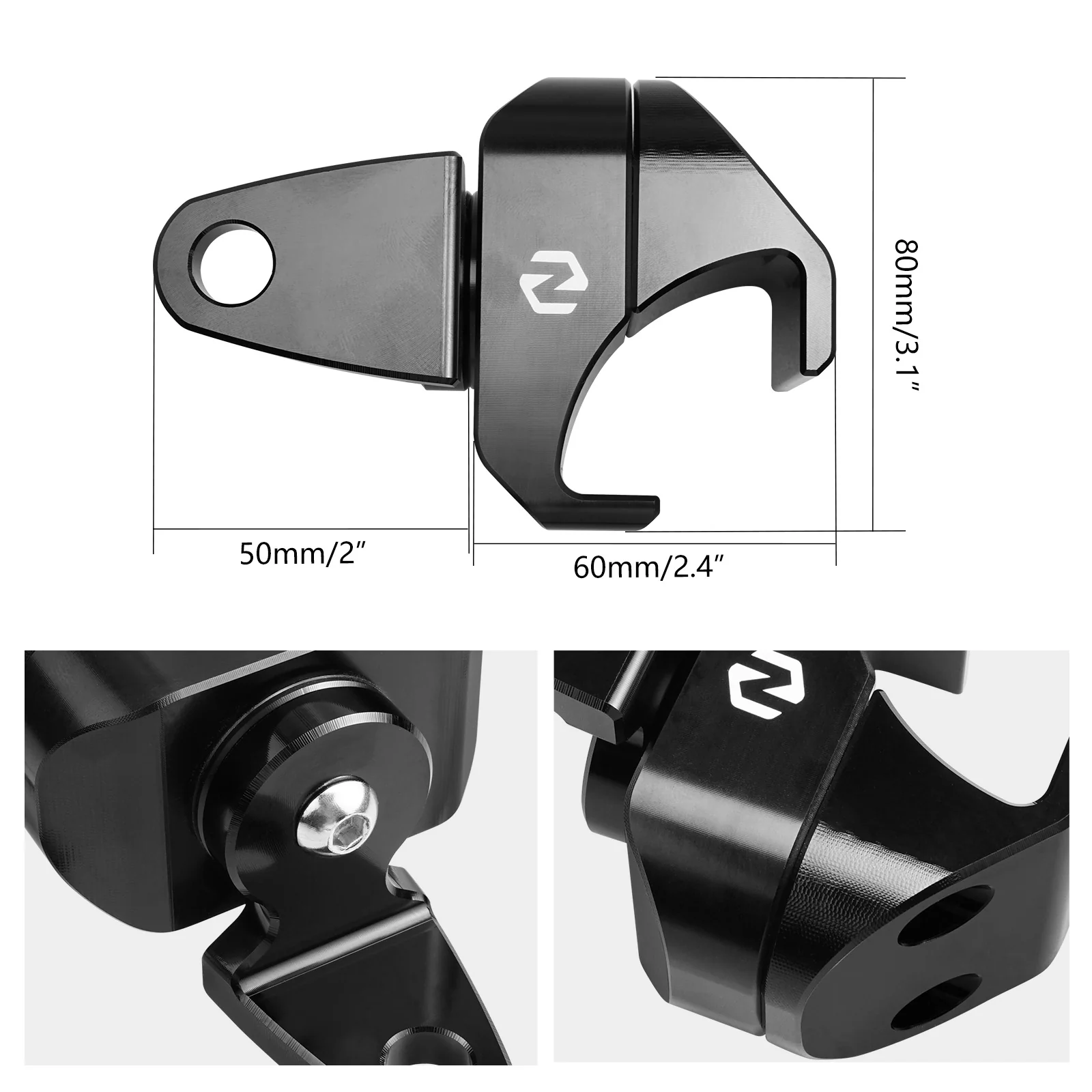 UTV Whip Light Mount Bracket For Can Am Defender HD Commander 1000R Pro Fit Cage - Image 2