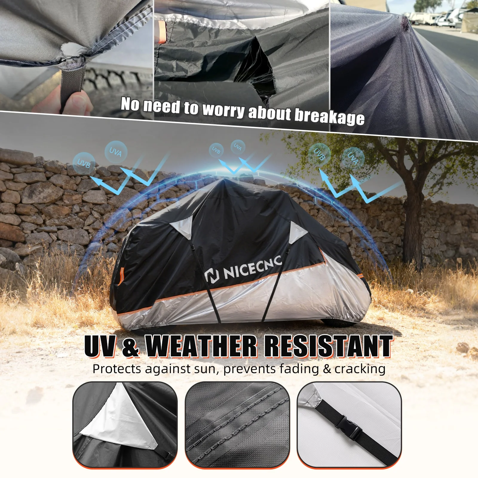 Heavy Duty UTV Cover Dust Cloth w/PU Coating 133"x75"x62" For Can-Am Maverick X3 - Image 7