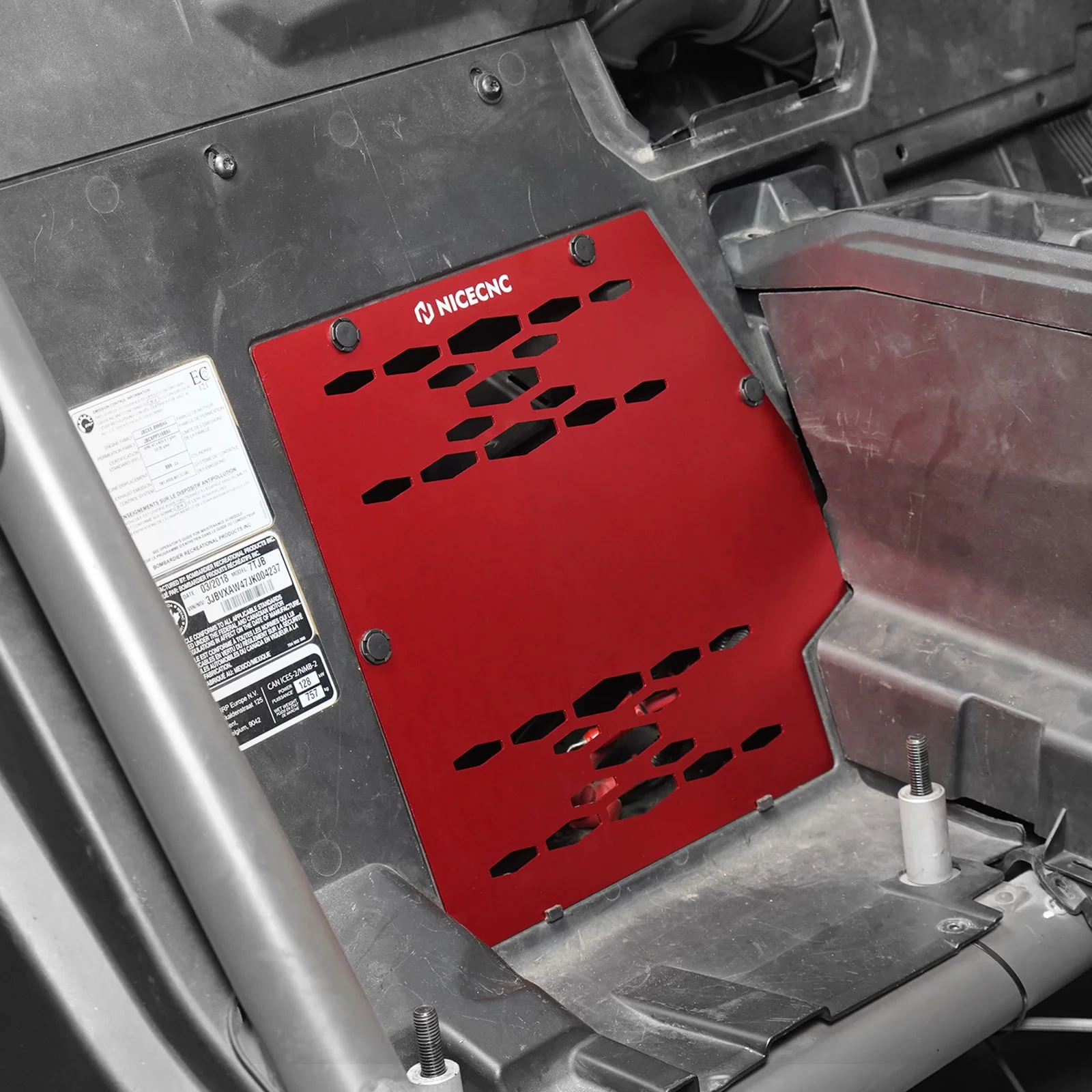 Upgraded UTV Battery & ECU Cover Guard Plate For Can Am Maverick X3 - Image 2