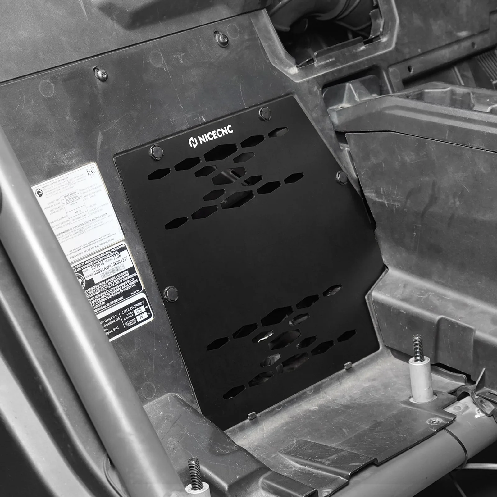 Upgraded UTV Battery & ECU Cover Guard Plate For Can Am Maverick X3 - Image 3