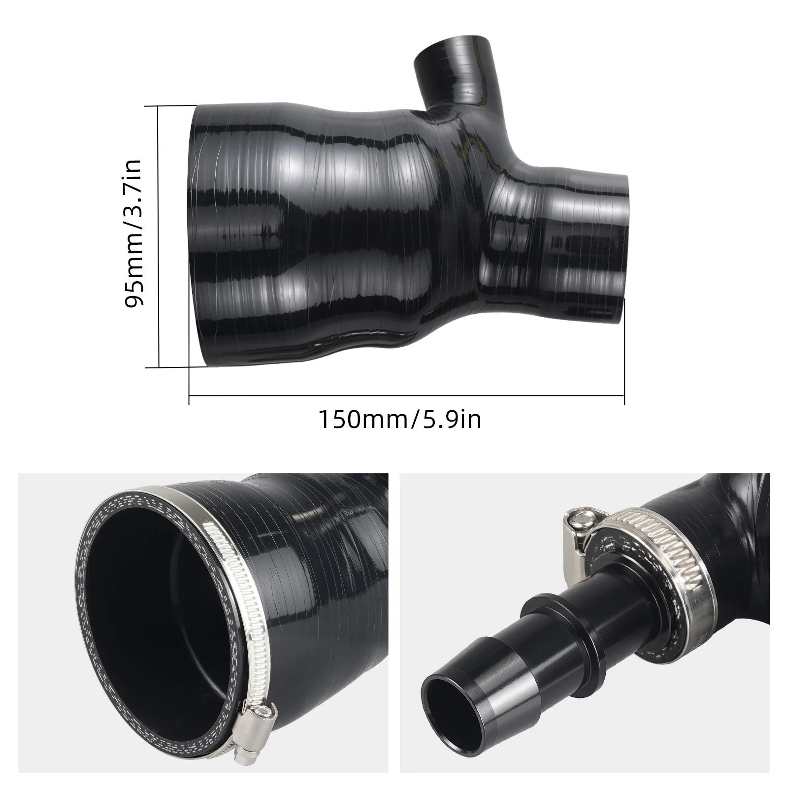 Enlarged High-Flow Turbo Inlet Hose Air Intake Upgrade Kit For Can-Am X3 2020-2024 - Image 3