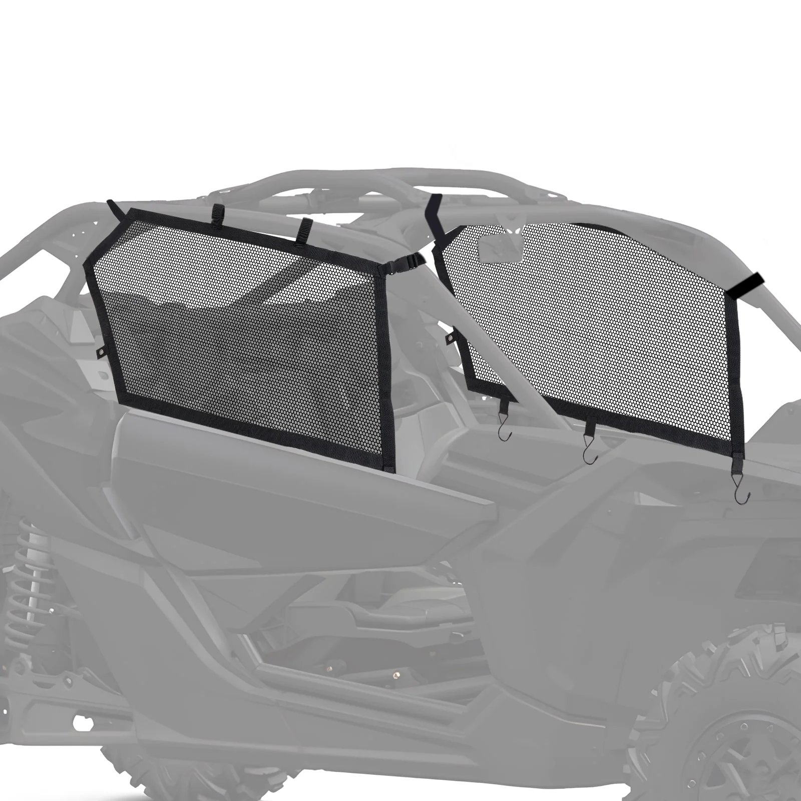 UTV Side Window Nets Shield Cover Sunshade Mesh Kit For Can-Am X3 2017-2023 - Image 2