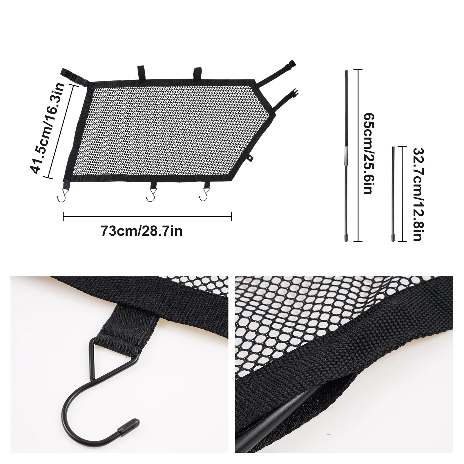 UTV Side Window Nets Shield Cover Sunshade Mesh Kit For Can-Am X3 2017-2023 - Image 3
