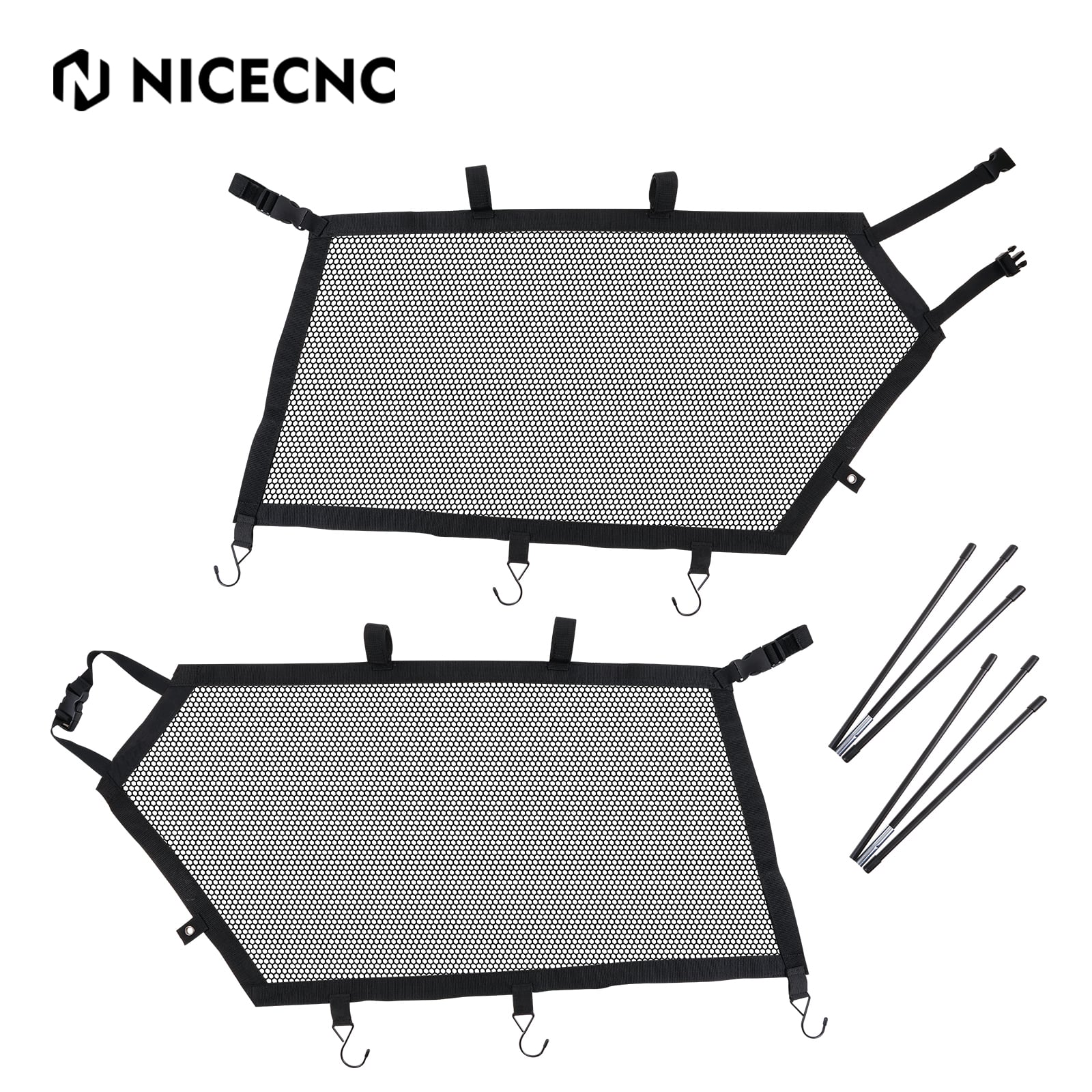 UTV Side Window Nets Shield Cover Sunshade Mesh Kit For Can-Am X3 2017-2023 - Image 4