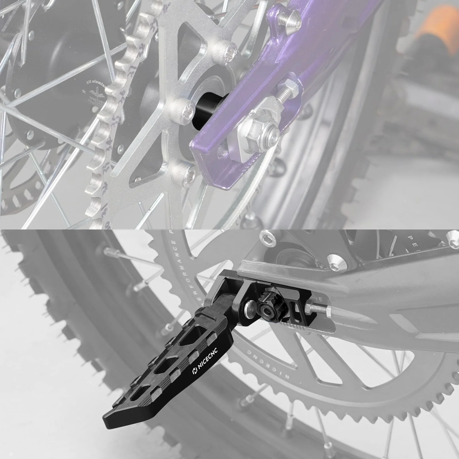 Chain Tensioner Adjuster Blocks Rear Axle Nut Wheel Spacers For Surron Light Bee Segway X160 X260 - Image 4