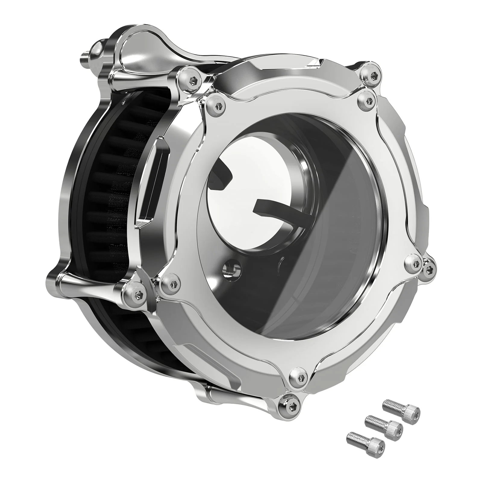 Chrome M8 LED Air Filter Intake Cleaner Kit For Harley Road King CVO Street Road Glide - Image 10