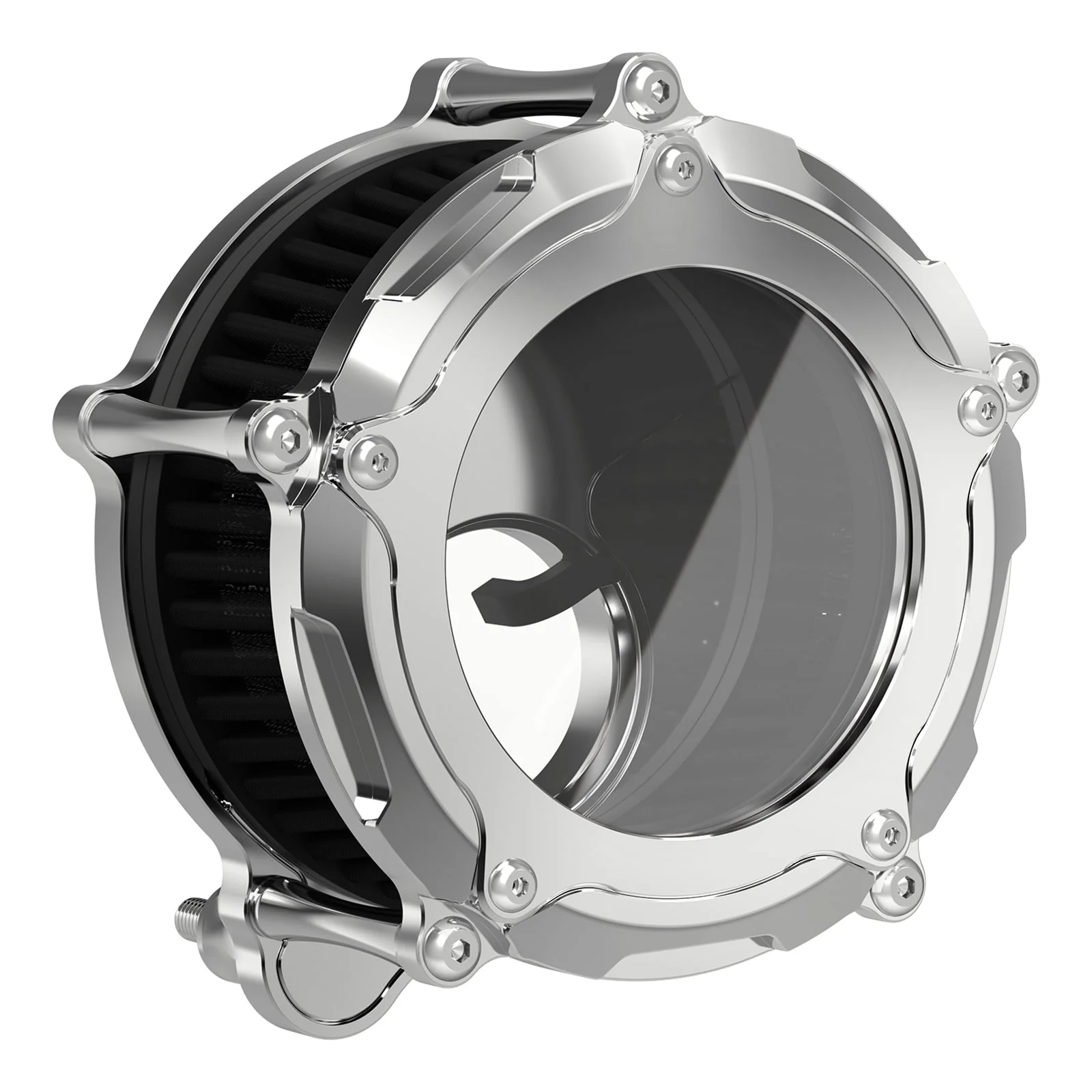 Chrome M8 LED Air Filter Intake Cleaner Kit For Harley Road King CVO Street Road Glide - Image 11