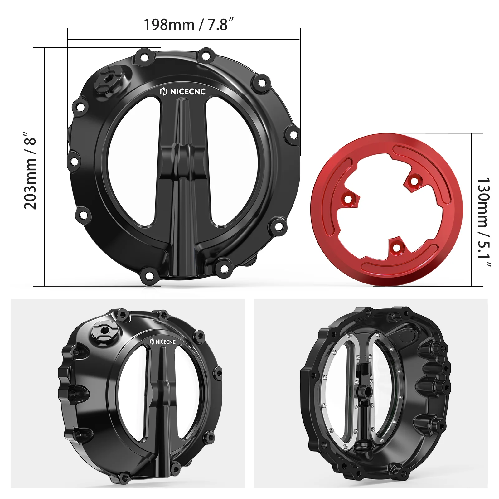 Transparent Clear Clutch Cover For BMW S1000RR 2019-2024 S1000XR 2021-2024 S1000R 22-24 - Image 5