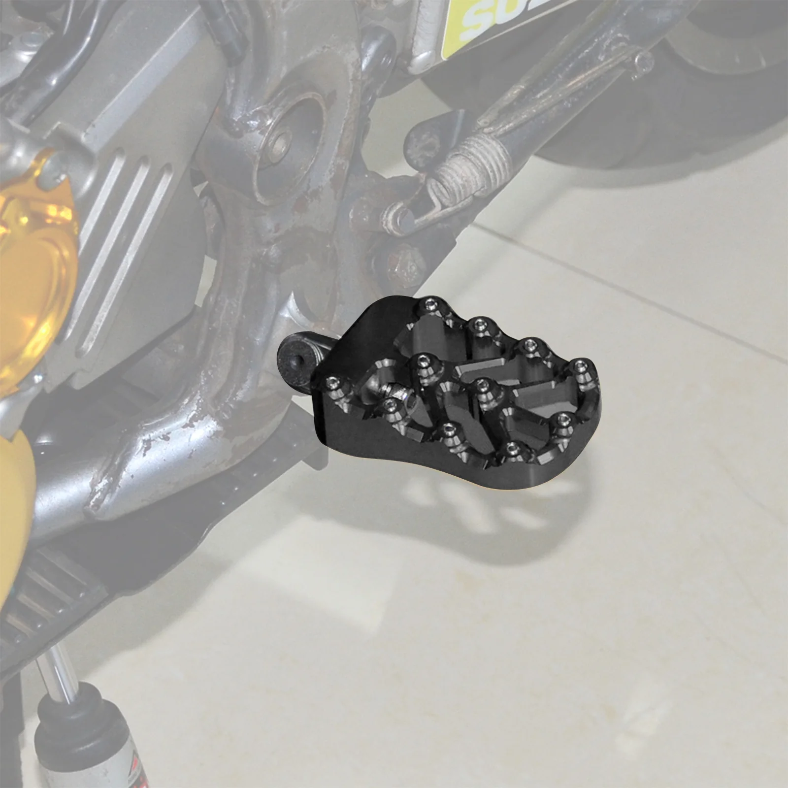 CNC Billet Wide Foot Pegs Footrests Pedals For Suzuki DRZ400 E S SM 2000-2022 - Image 2