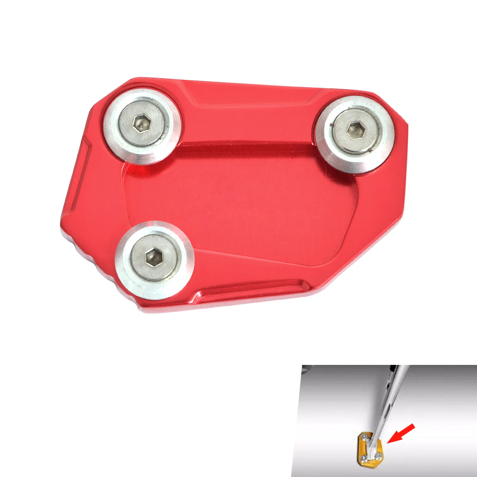 CNC Kickstand Side Stand Pad Plate For BMW S1000R S 1000R 2014-2016 - Image 3