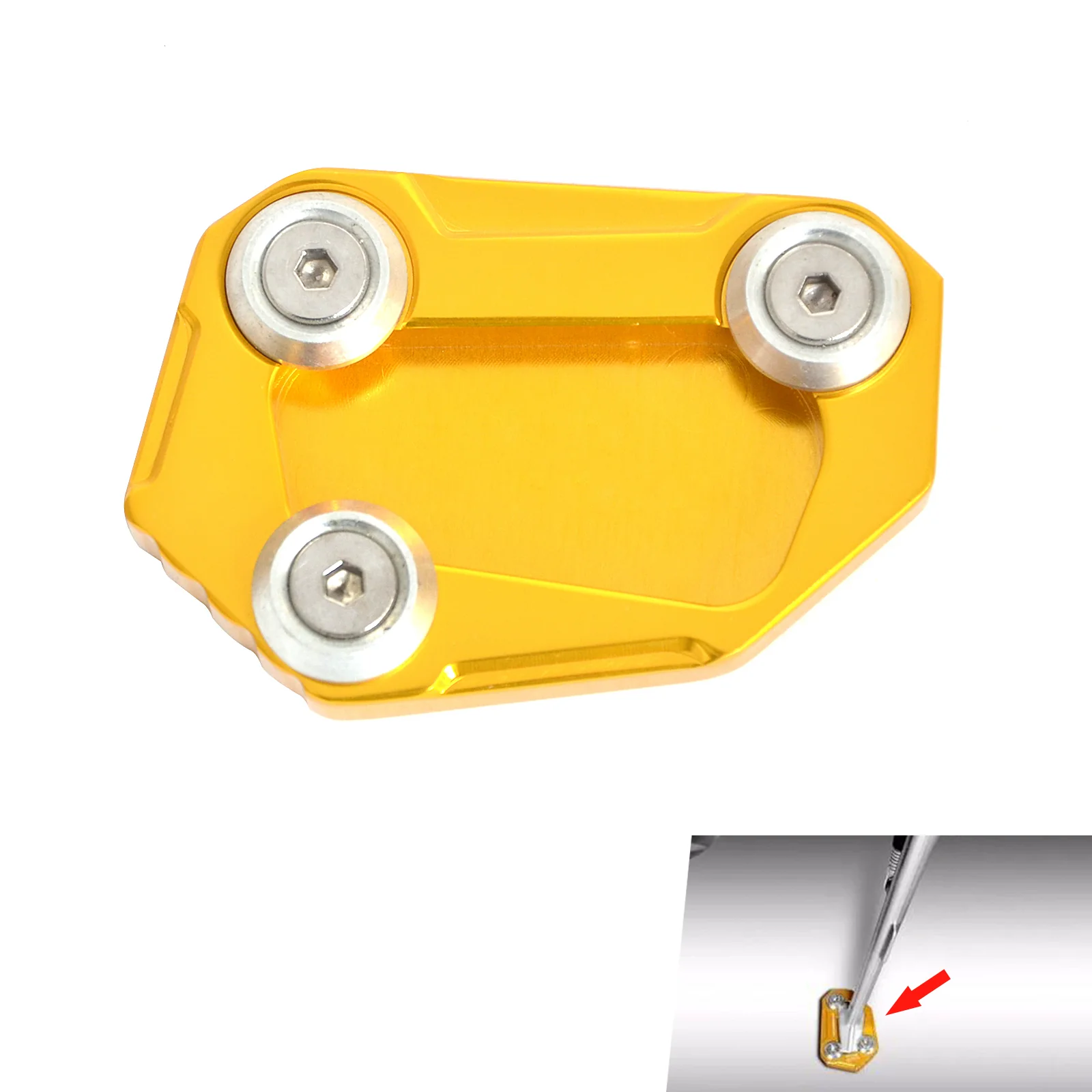CNC Kickstand Side Stand Pad Plate For BMW S1000R S 1000R 2014-2016 - Image 4