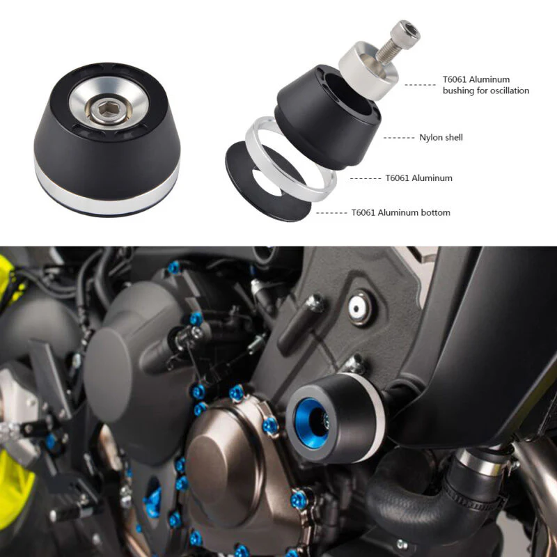 CNC Pair Crash Frame Sliders Protector For Aprilia Shiver 750 2008 2009-2017 - Image 3