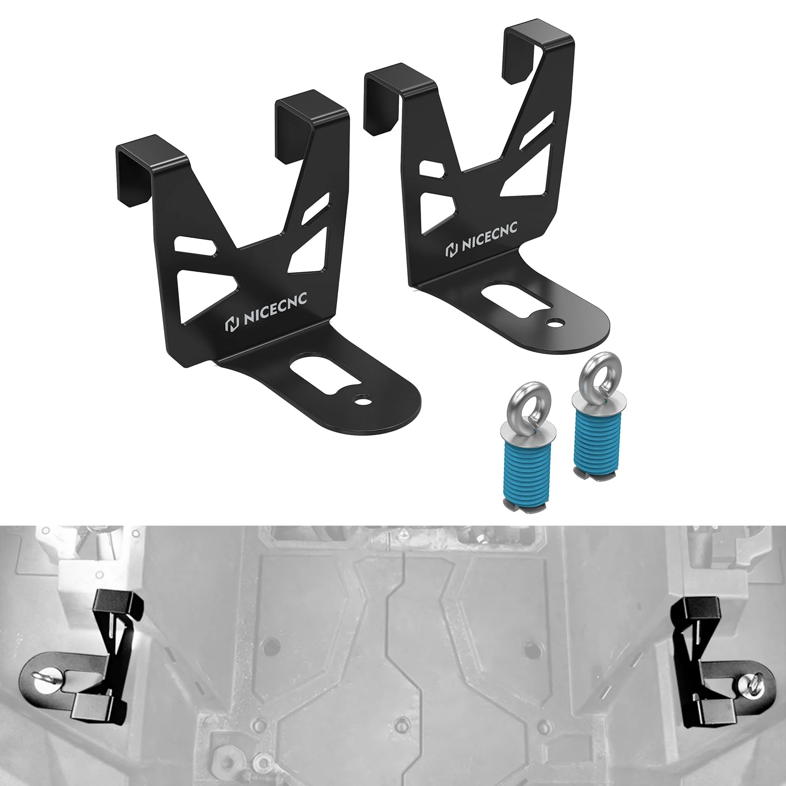 UTV Cooler Mount Brackets w/Tie Down Anchors For Polaris RZR XP 1000 TURBO - Image 18