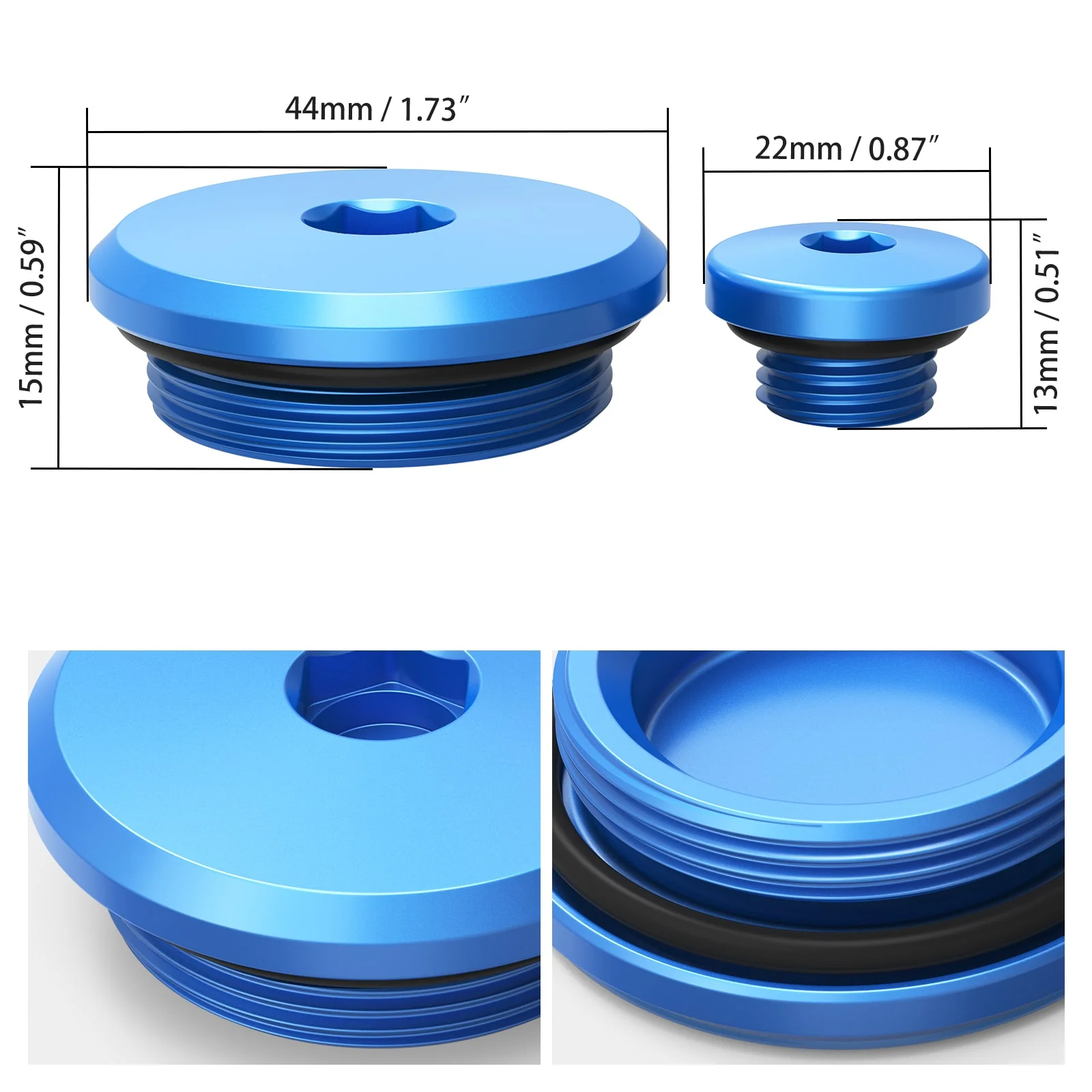 Crankcase Engine Plugs For Yamaha YZ250F 2014-2023 WR450F WR250F 2016-2023 - Image 3