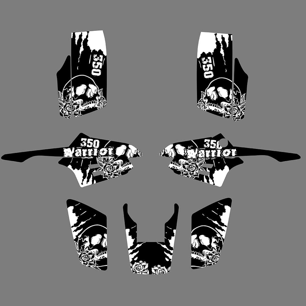 ATV Graphic Decals Protector Sticker for Yamaha Warrior 350 1987-2004 - Image 2