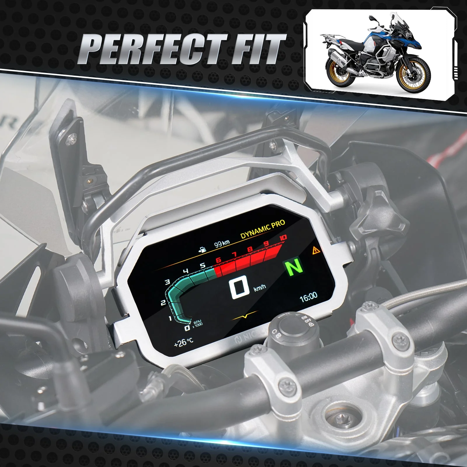 Instrument Display Screen Protector Cover Anti-theft Locking Frame For BMW R1200GS Adv 2013-2018 R1250GS Adv 2018-2024 - Image 3