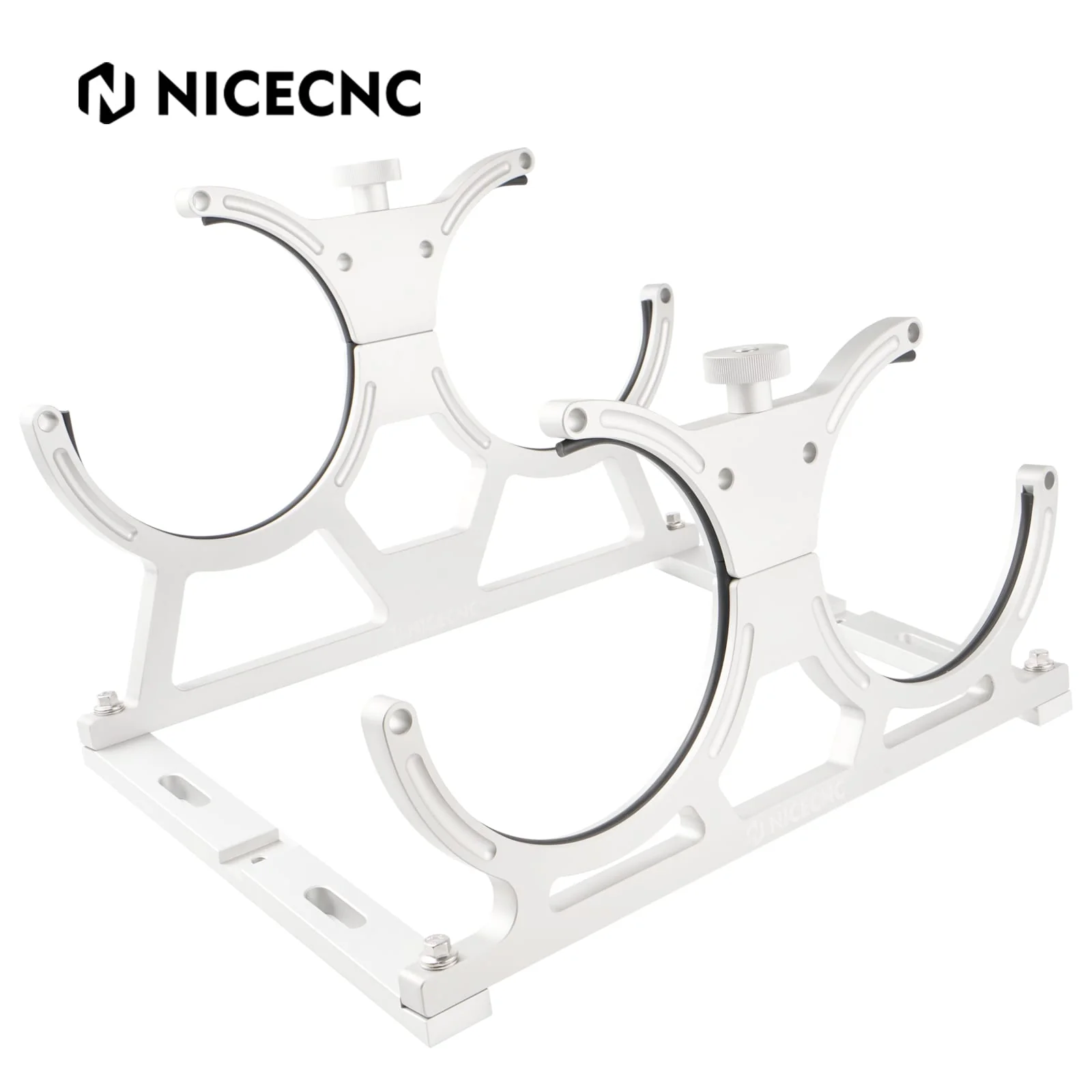 Billet Aluminum Dual Nitrous Bottle Bracket Fits 10-15lb Nitrous Bottles - Image 6