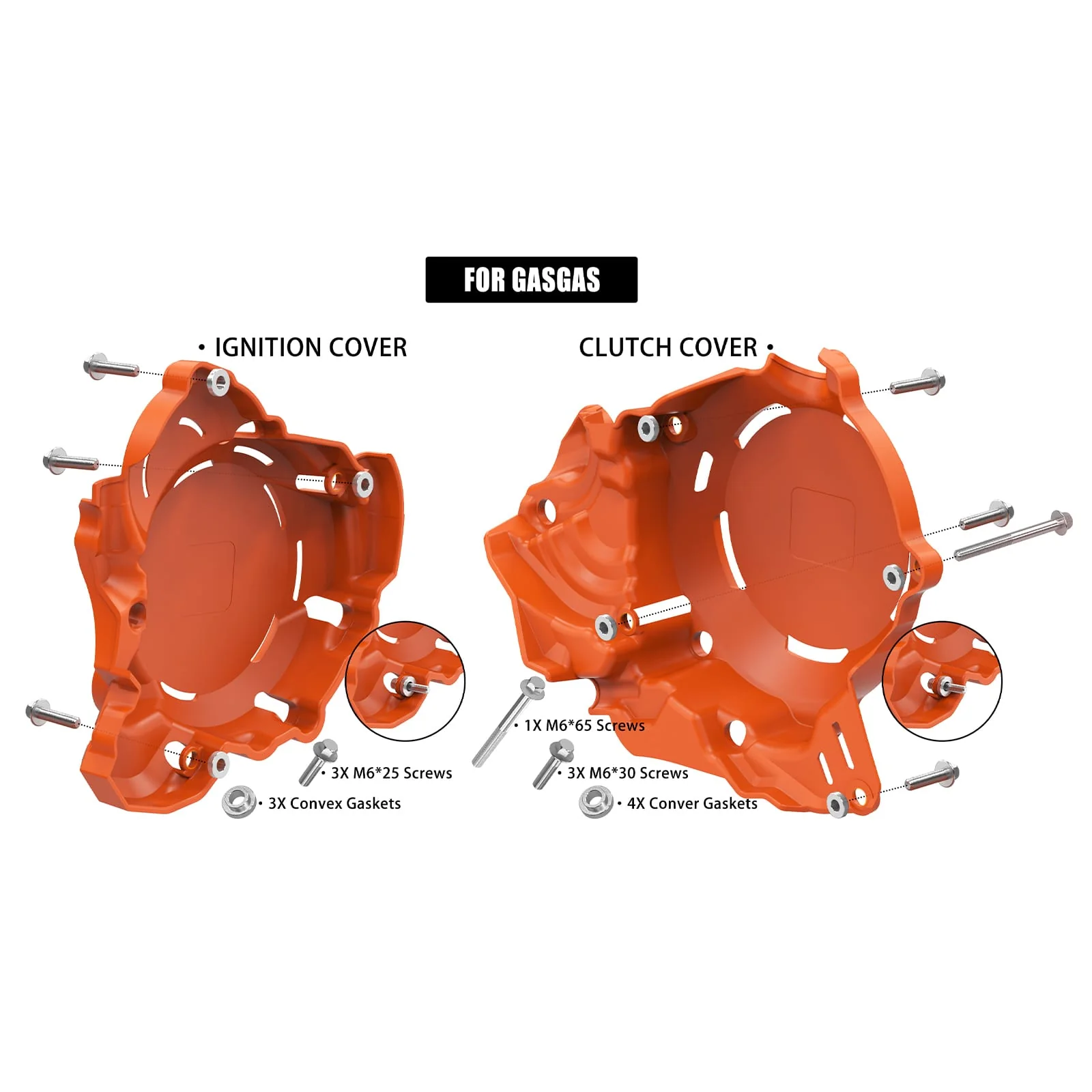 Engine Clutch Cover Ignition Guard For KTM Husqvarna GasGas 250 300 2023-2024 - Image 7
