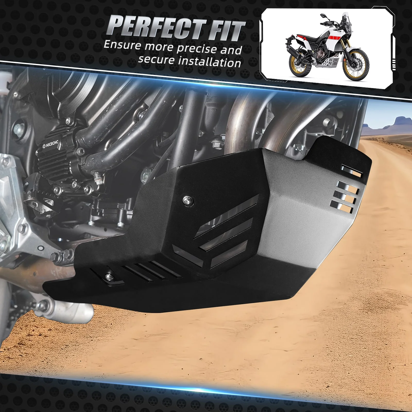 Skid Plate Engine Guard For Yamaha Tenere 700 /XTZ700 19-21 Rally Edition 20-21 - Image 3