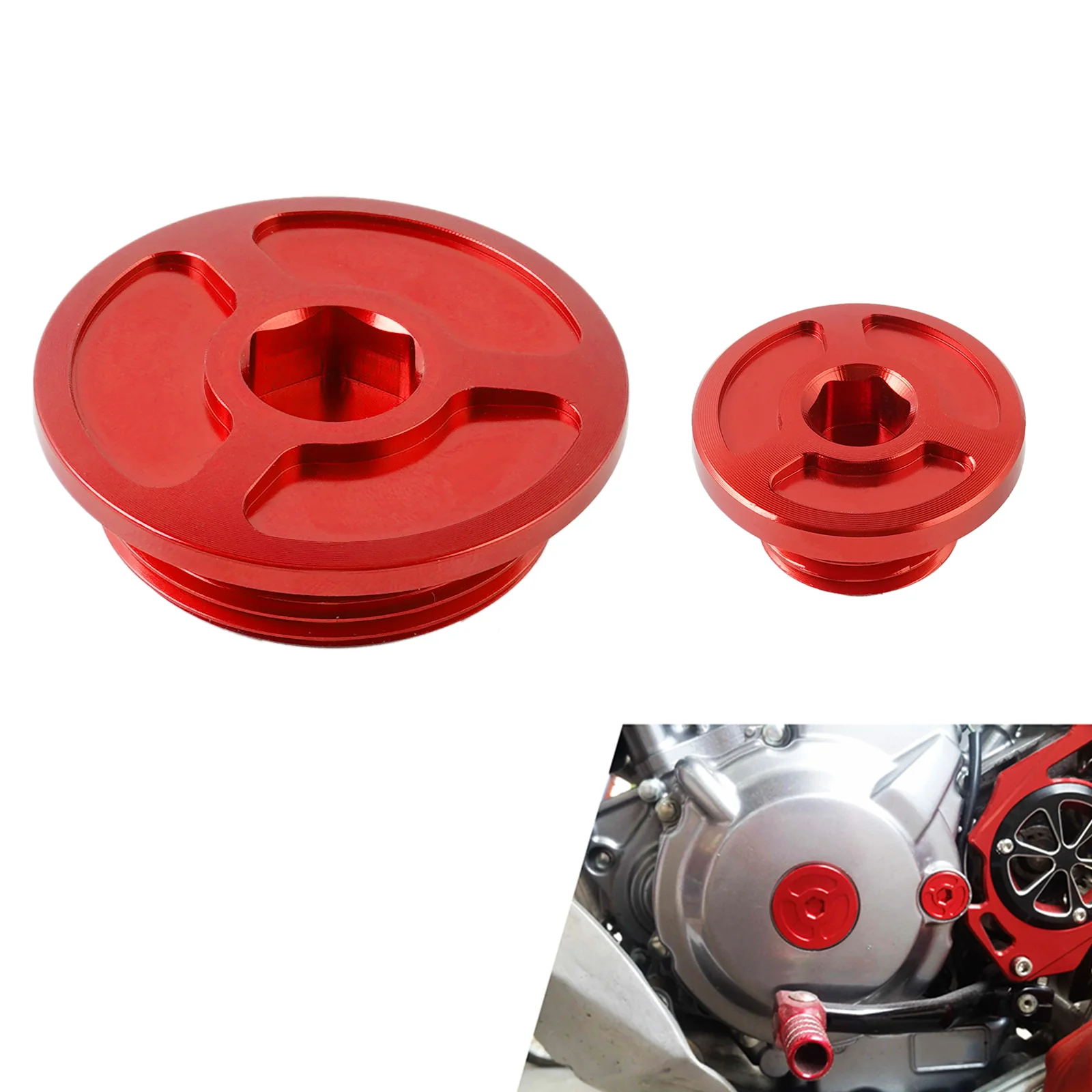 Crankcase Engine Plugs Bolts For Honda TRX450R 2004-2009 CRF250R CRF450R - Image 5